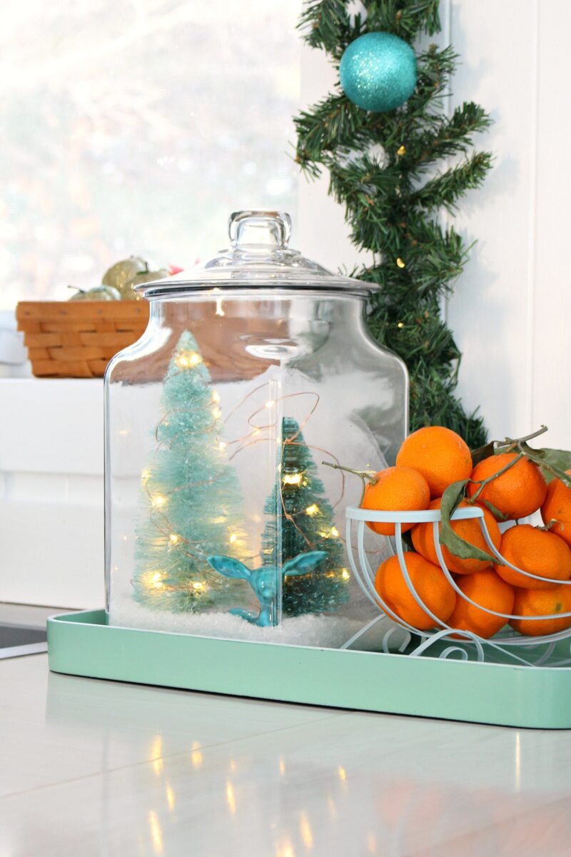 DIY Glass Jar Winter Scene | Upcycled Holiday Decor