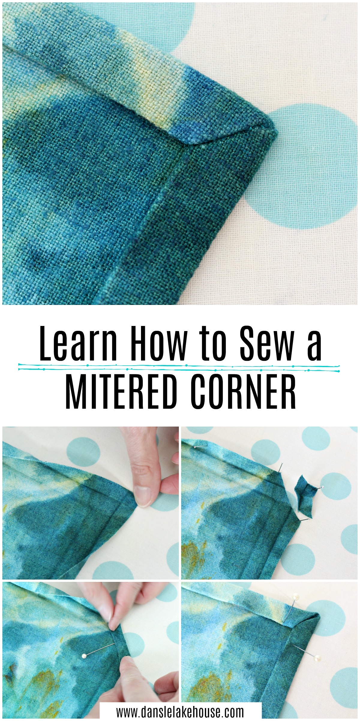 Learn how to sew a mitered corner
