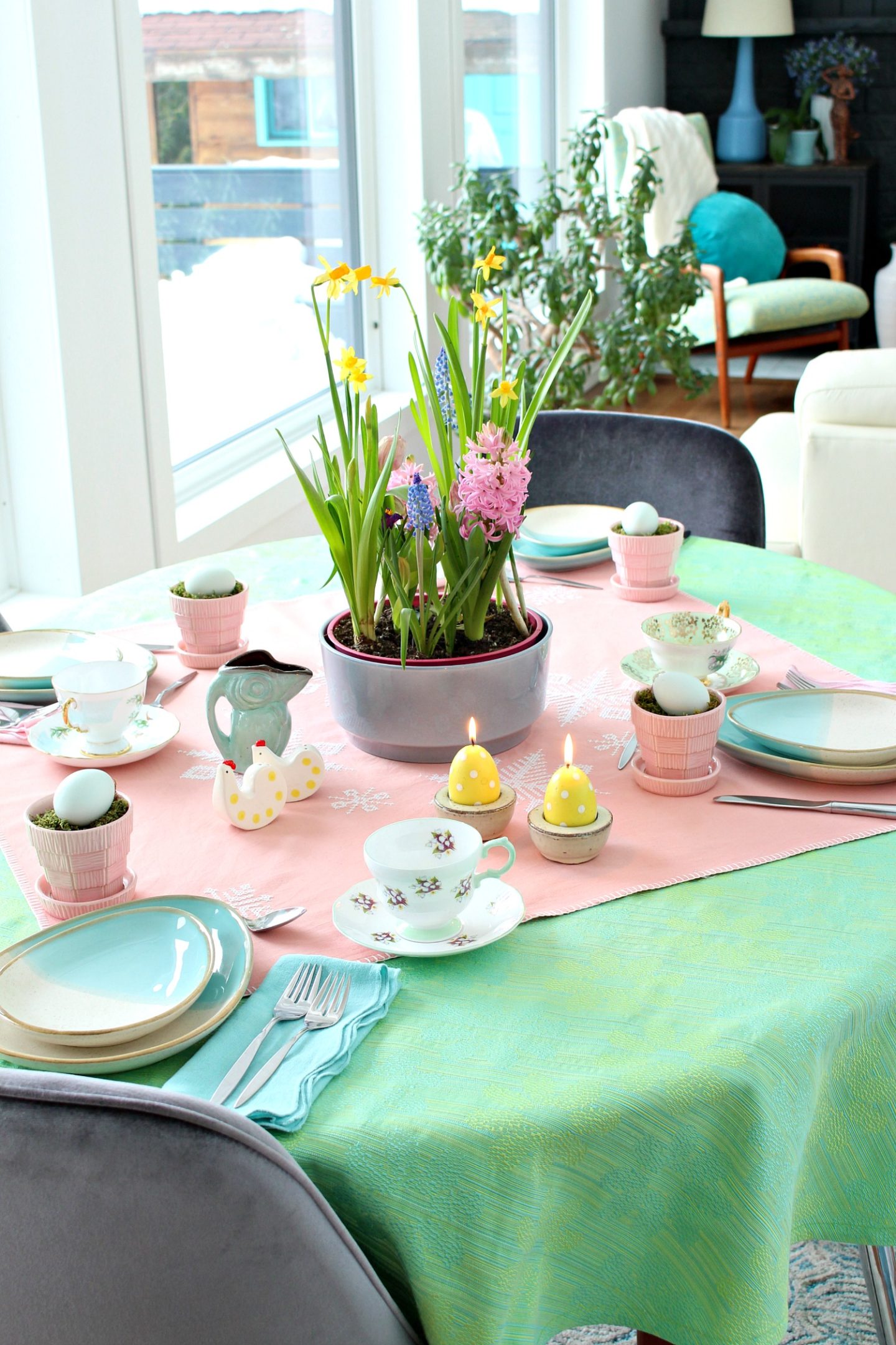 spring tabletop decor inspiration