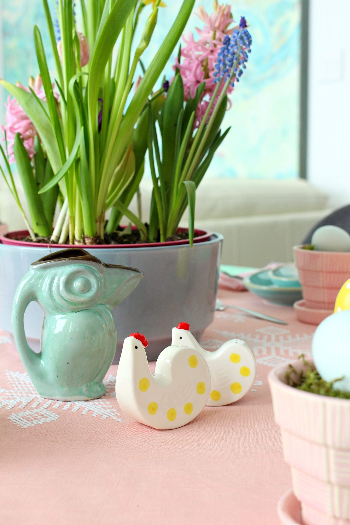 vintage chicken salt and pepper shakers