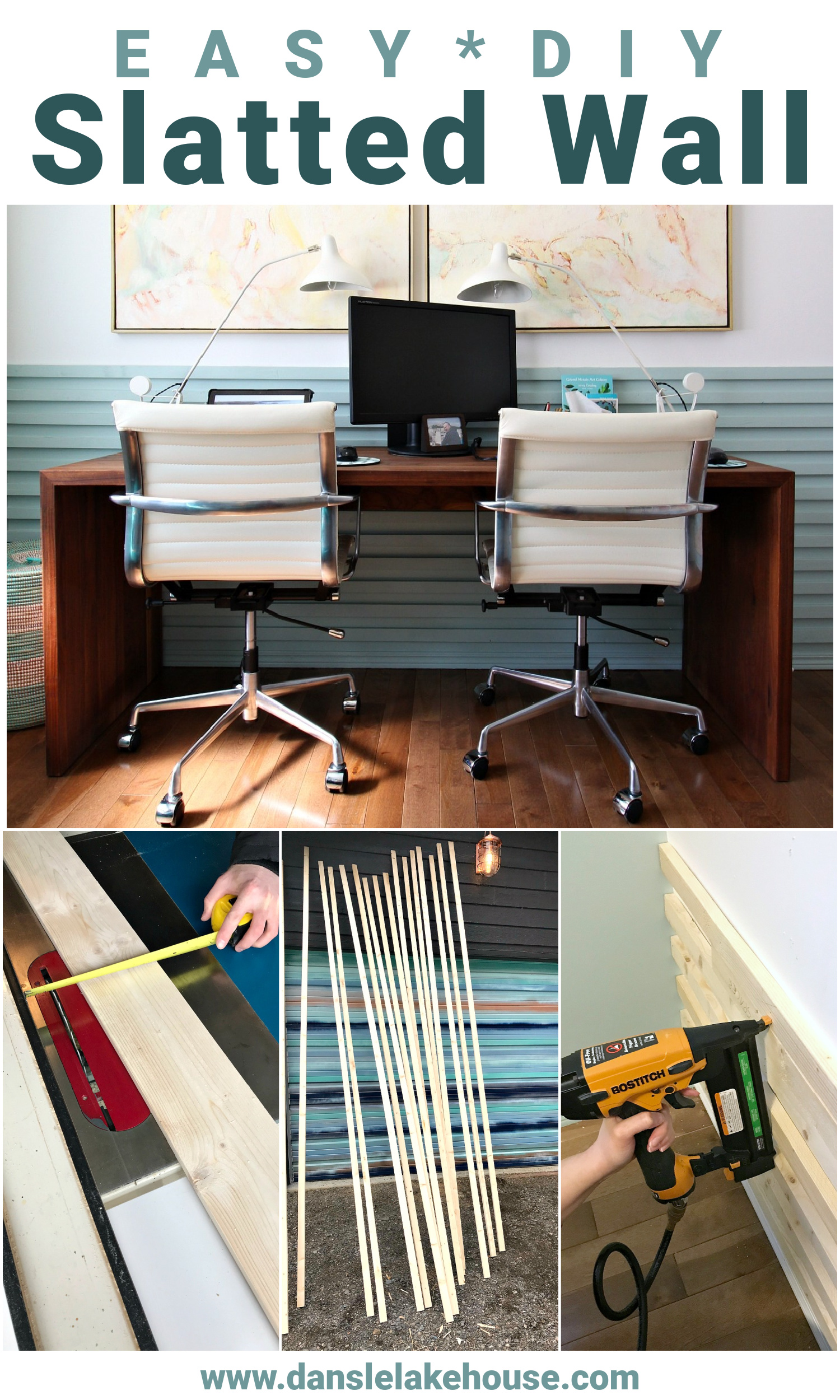 Easy DIY Slatted Wall