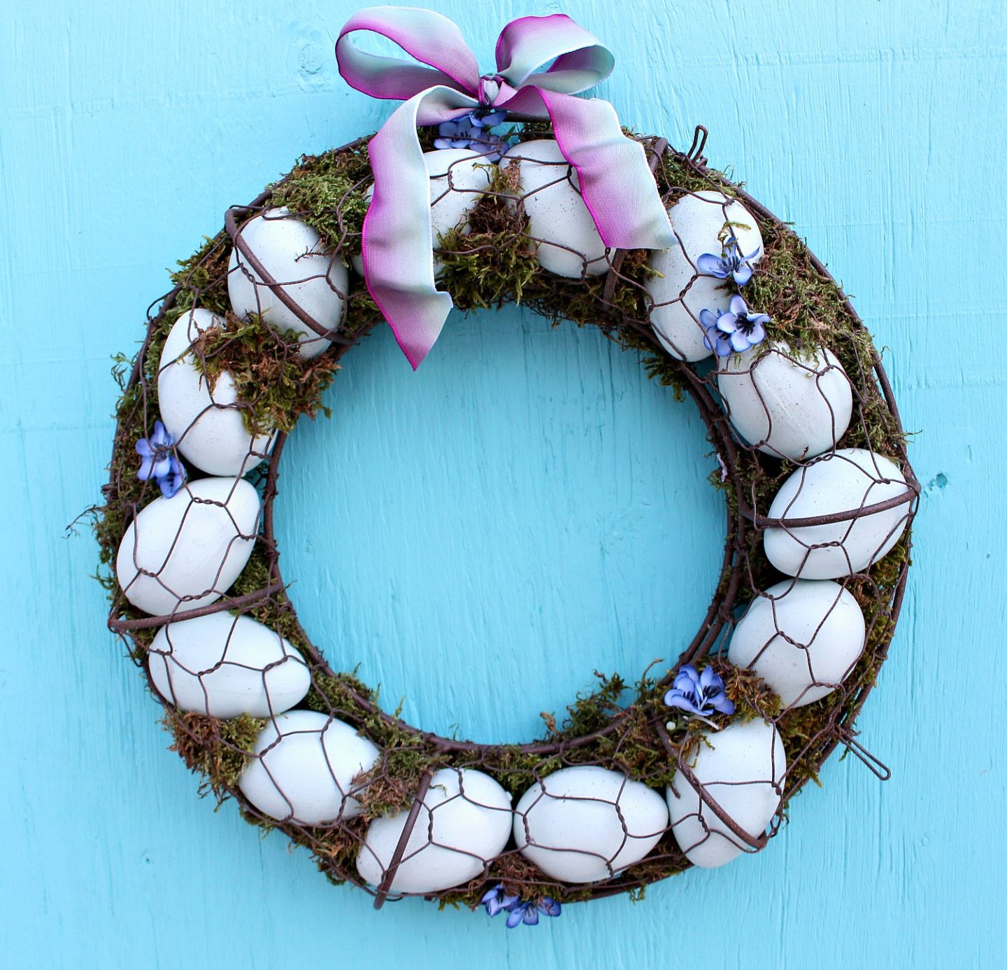 Aqua Egg Wreath