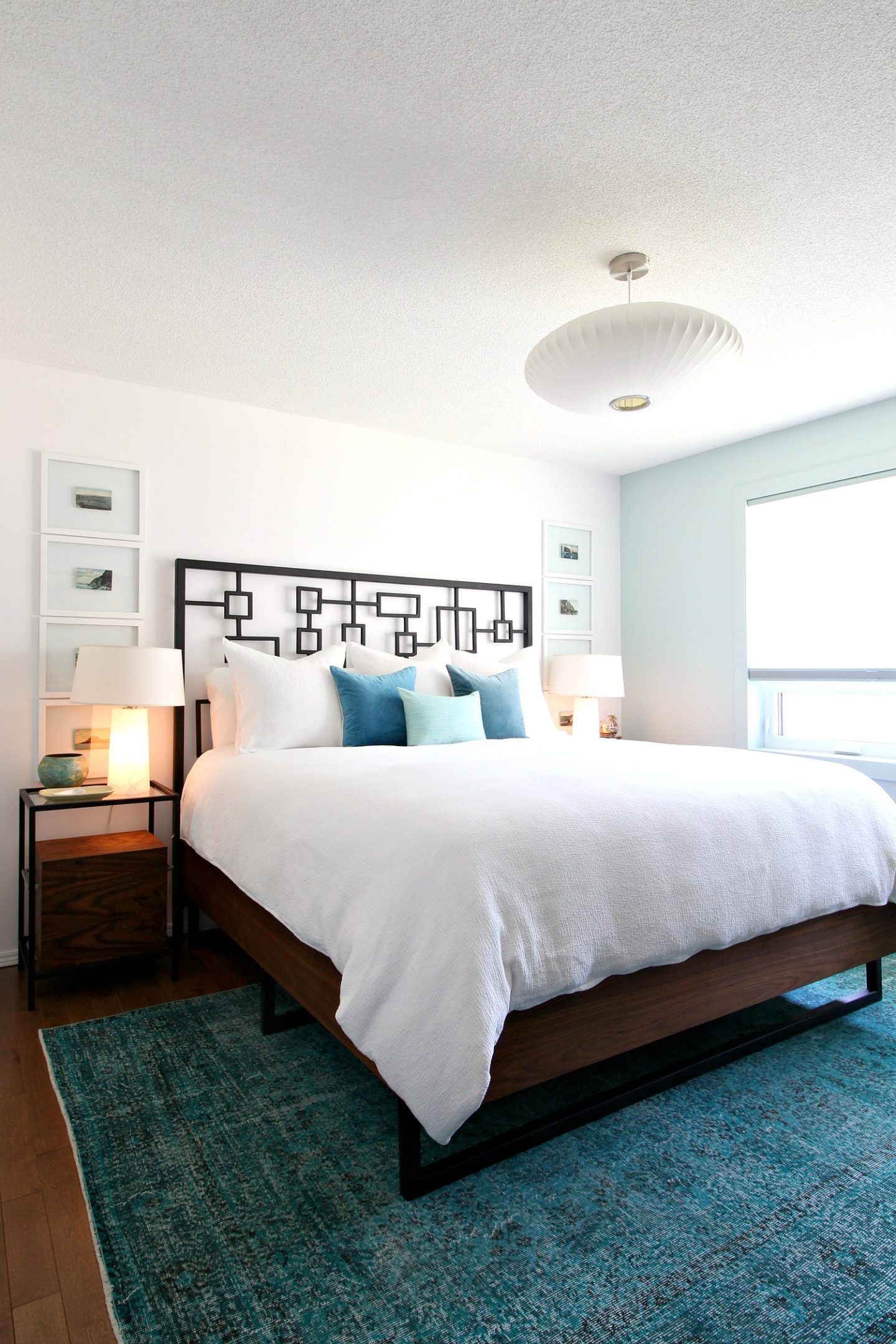 Lakehouse Bedroom with Vintage Rug