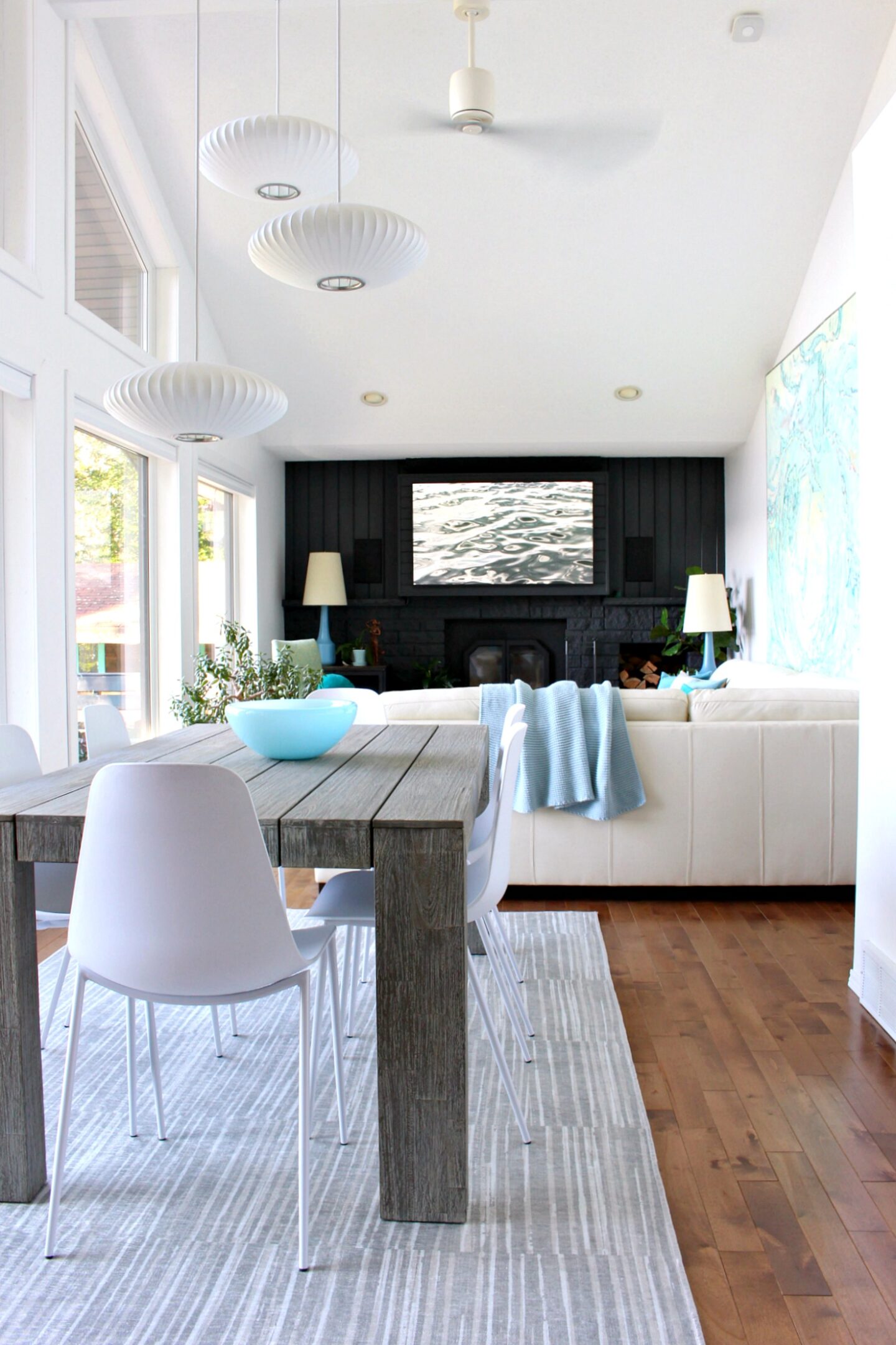 Modern Coastal Washable Rug