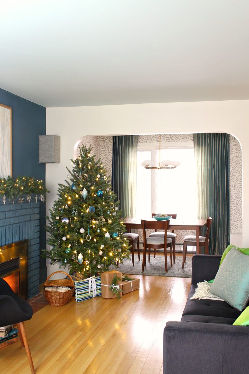 Teal and White Christmas Tree Theme Inspired by Lake Superior