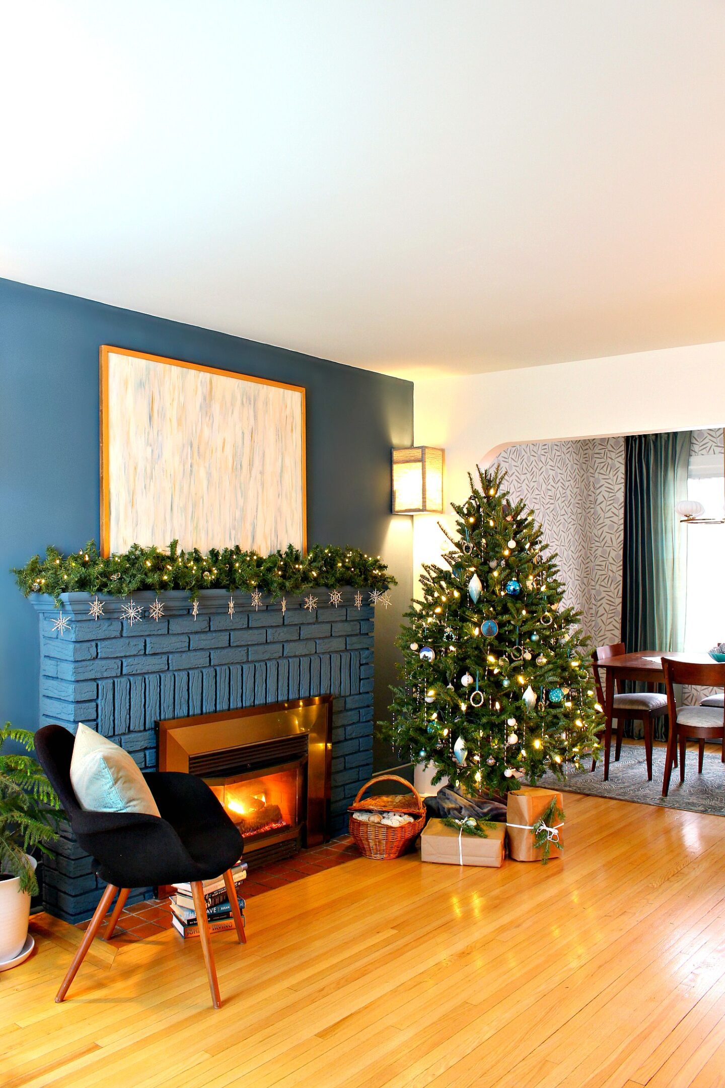 White and Teal Christmas Theme