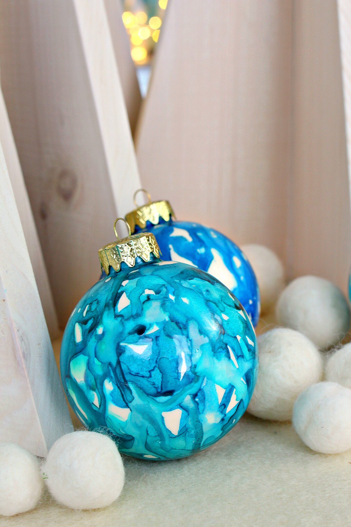 Wave Inspired Christmas Tree Ornaments
