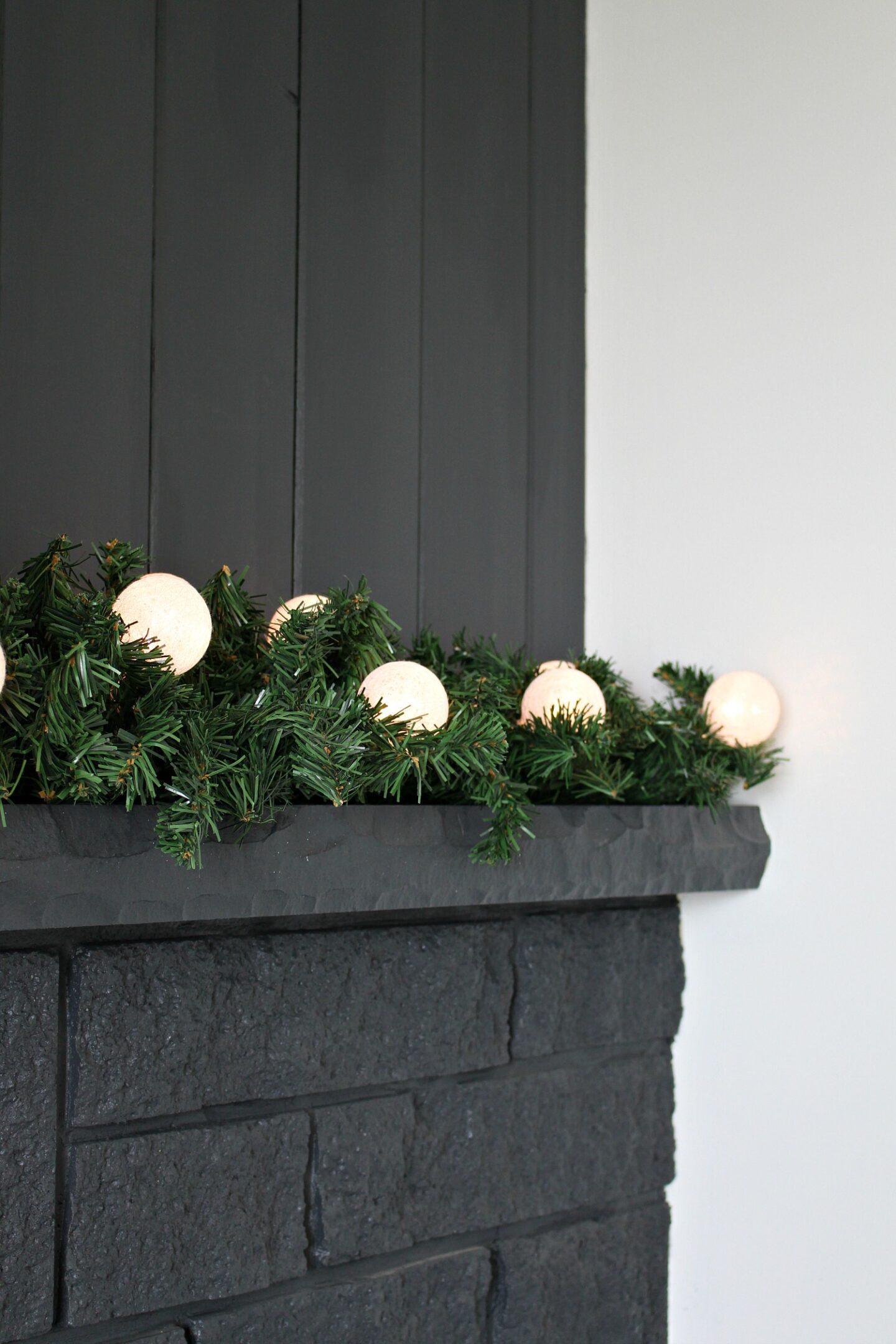Faux Garland on Mantel