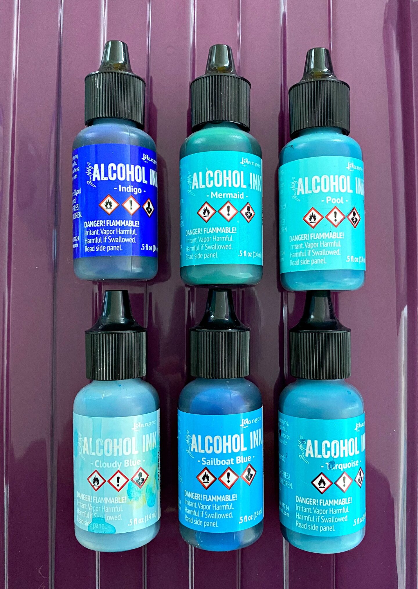 Teal Alcohol Inks