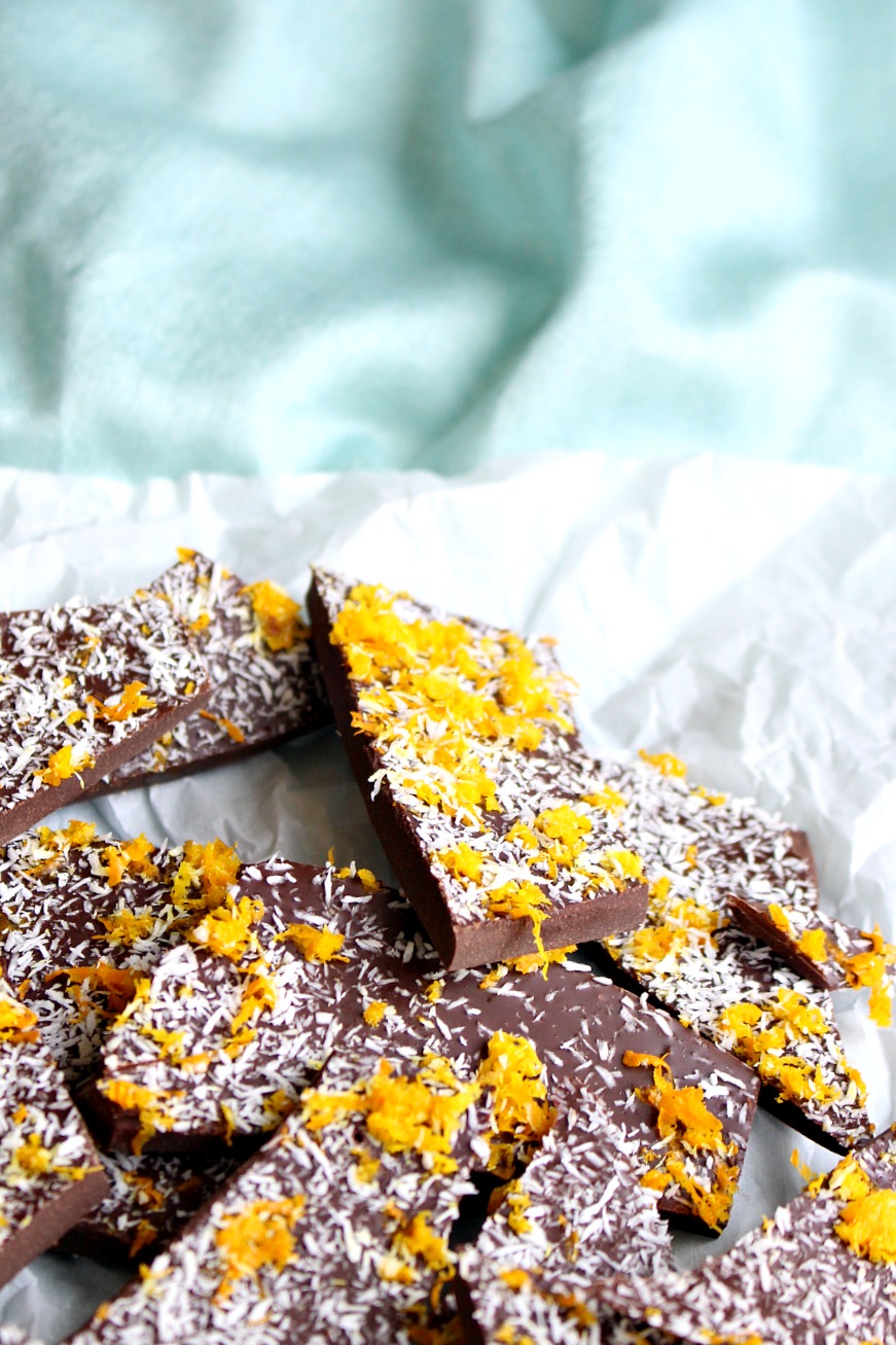 Orange and chocolate bark for Christmas gift giving