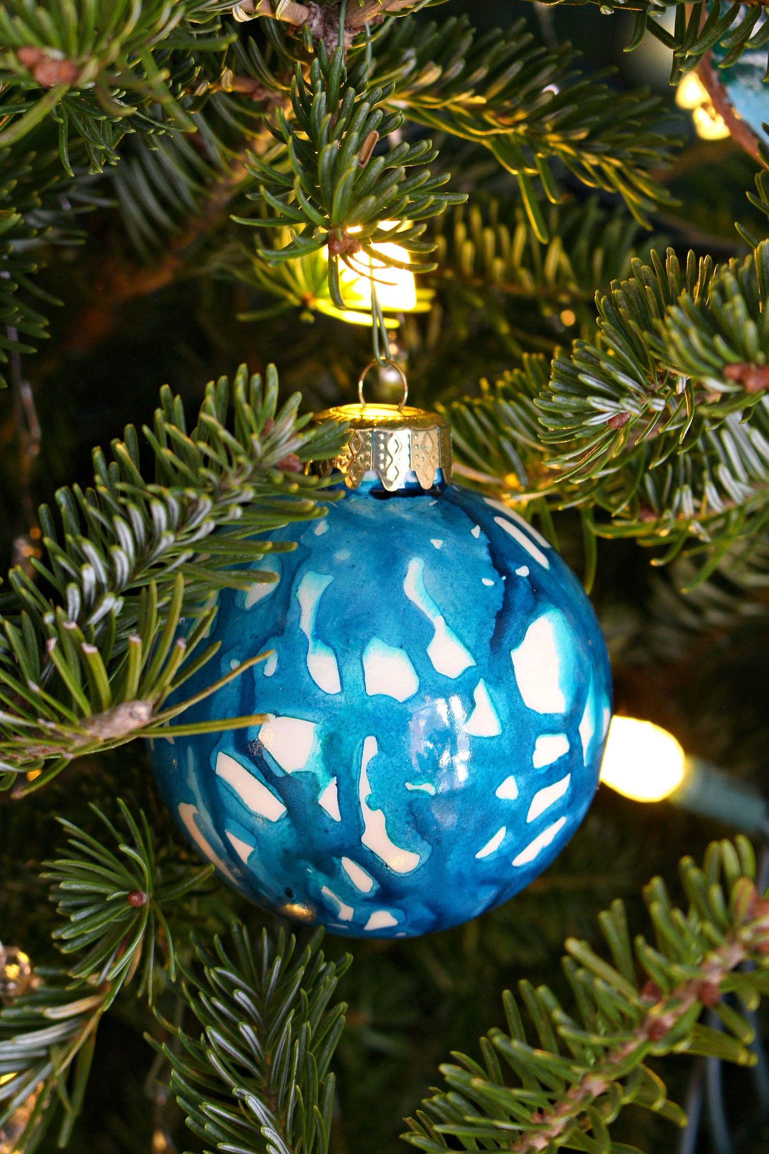 Alcohol Ink on Glass Christmas Ornaments