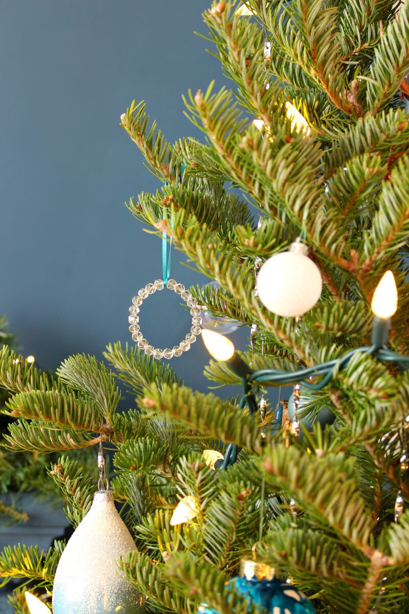 DIY Beaded Wreath Christmas Ornaments