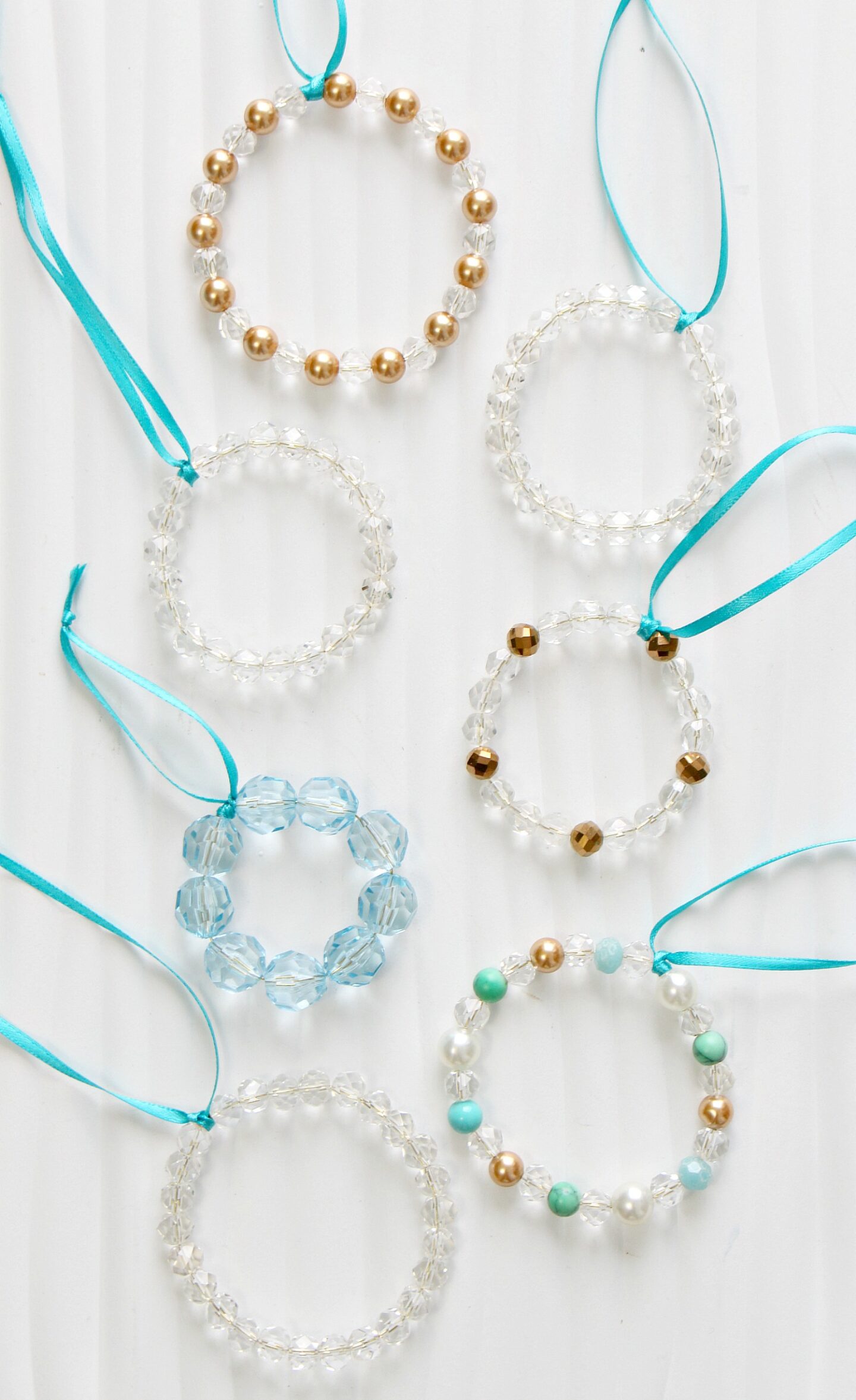 DIY Beaded Wreath Christmas Ornaments