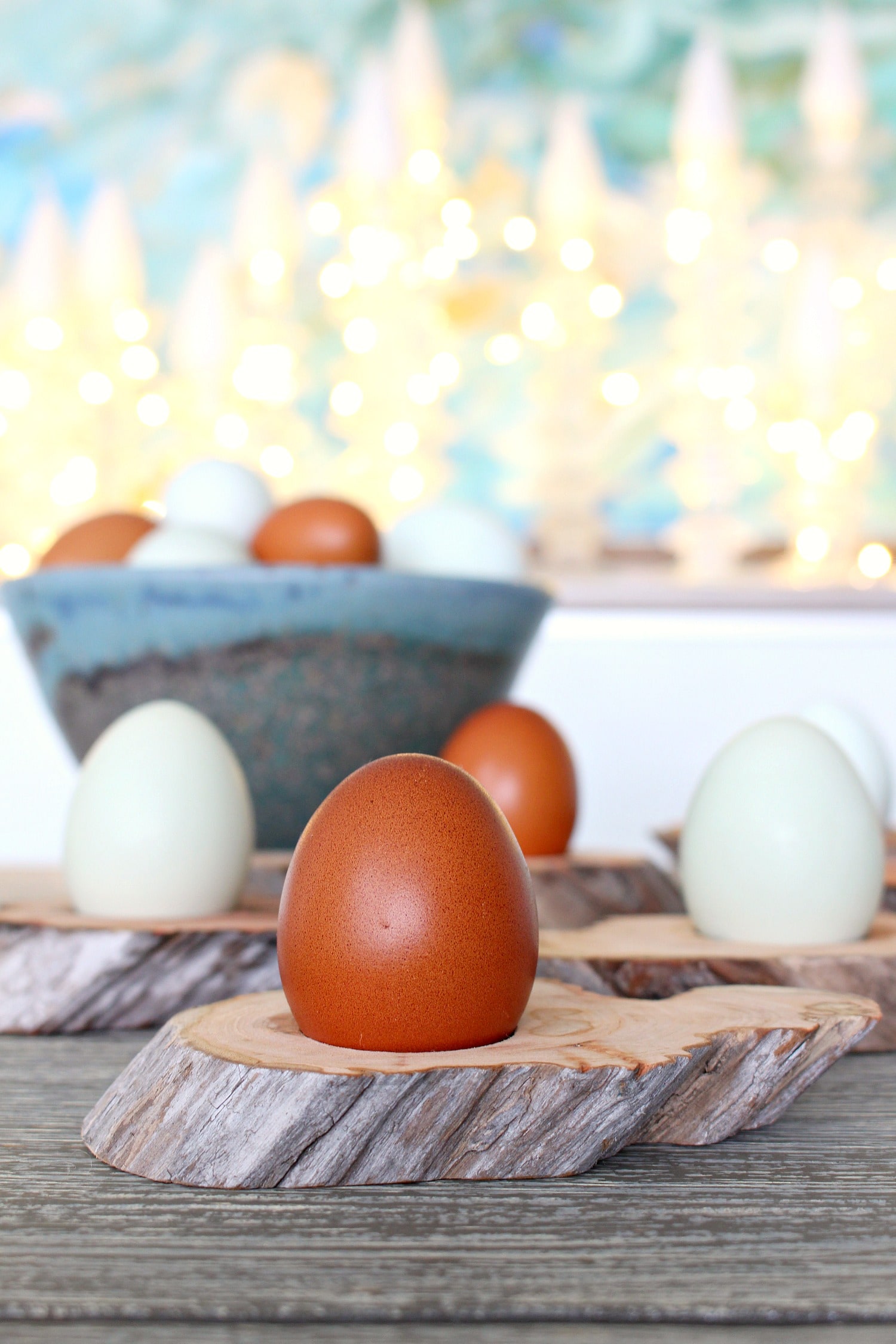 DIY Driftwood Egg Cups