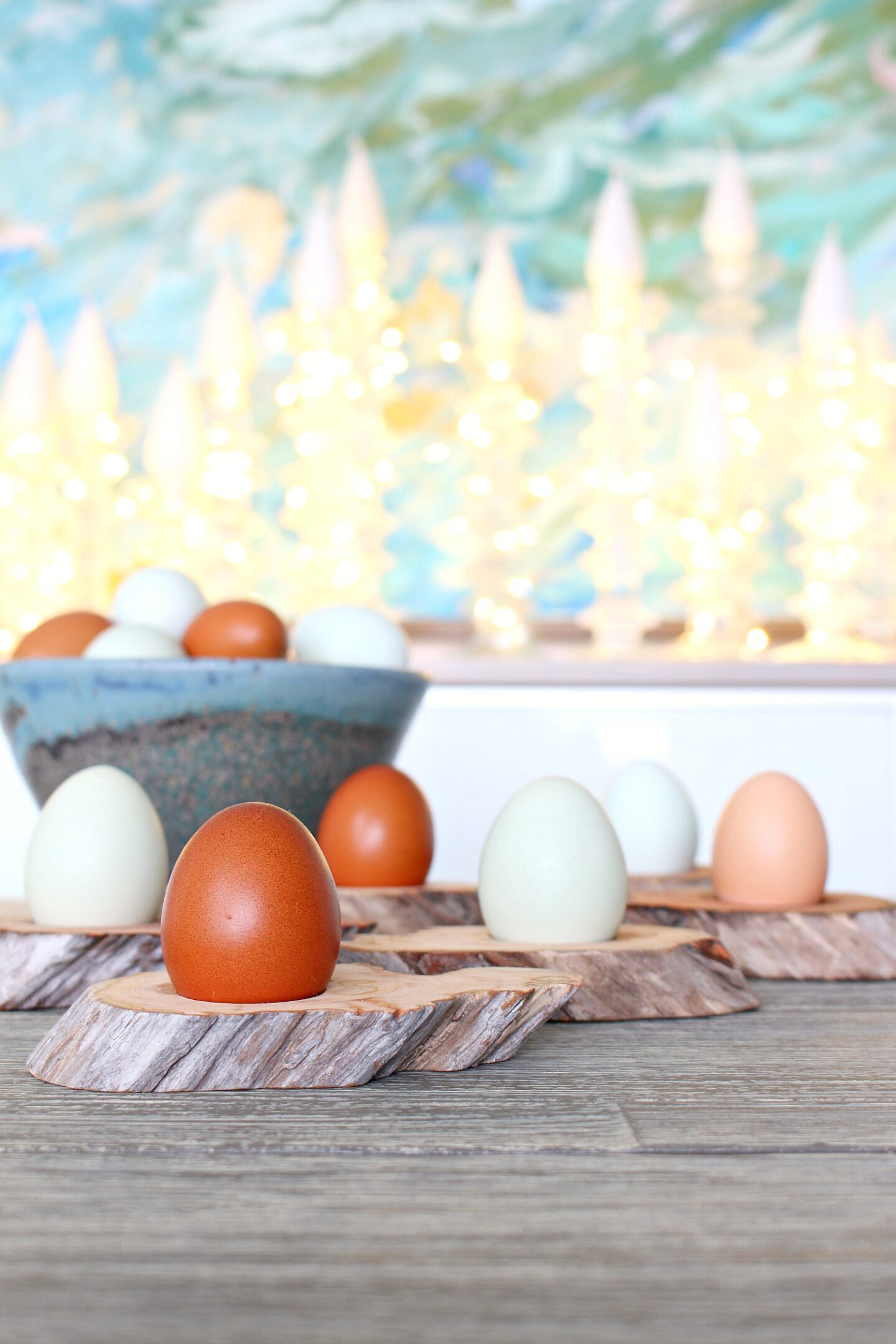 DIY Driftwood Egg Cups