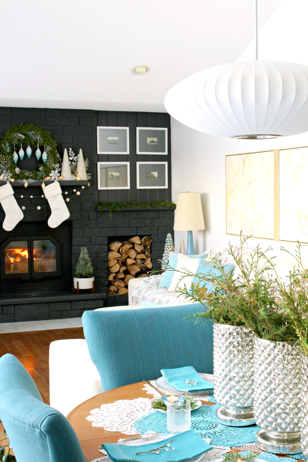 Blue and White Holiday Decorating Ideas