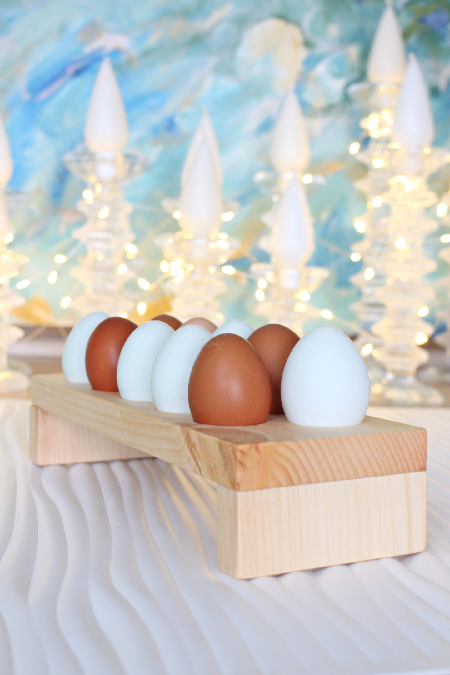 DIY wooden egg holder