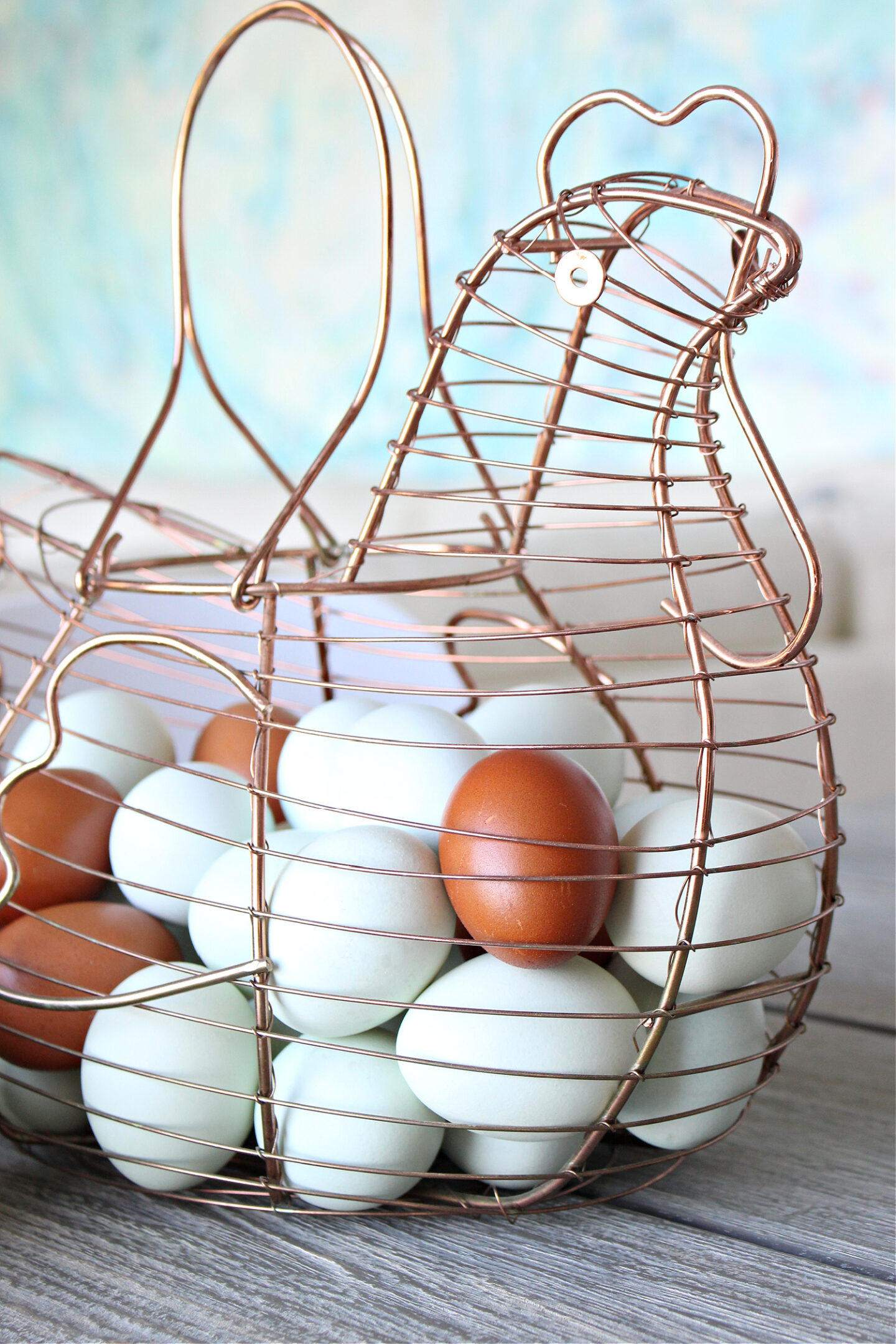 blue and brown eggs