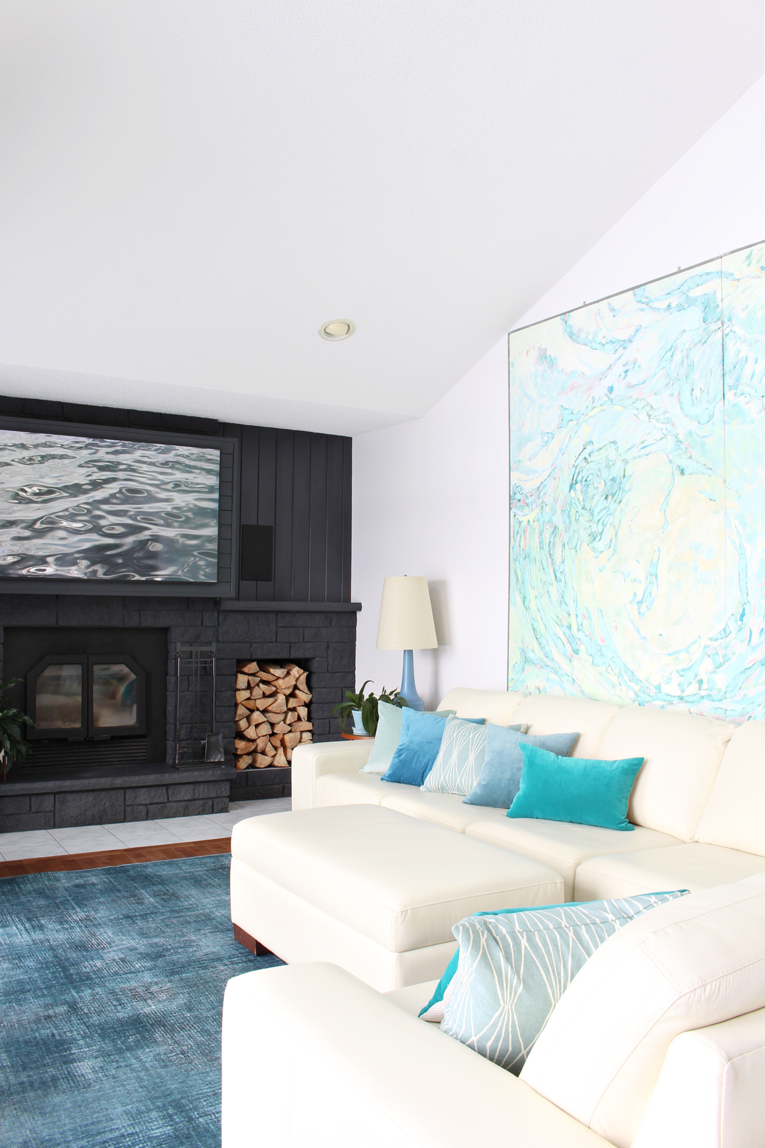 Teal Living Room Design