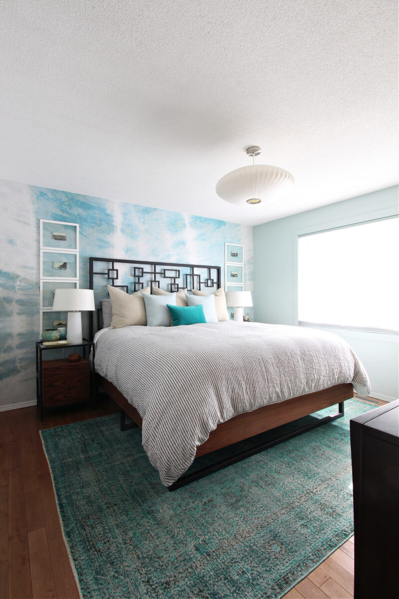 Tie Dye Mural from Limitless Walls (Beach Bedroom Makeover)