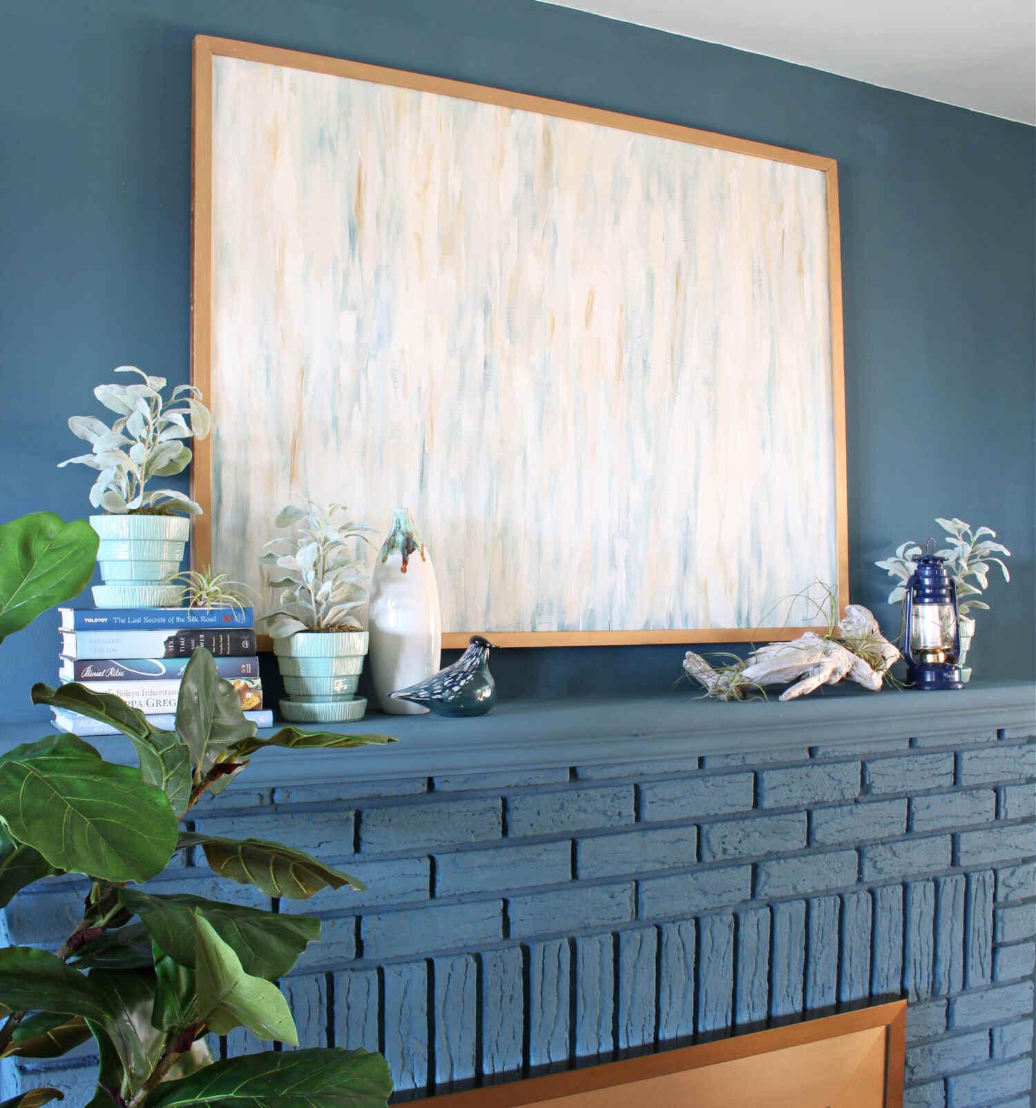 Coastal Summer Mantel Decor