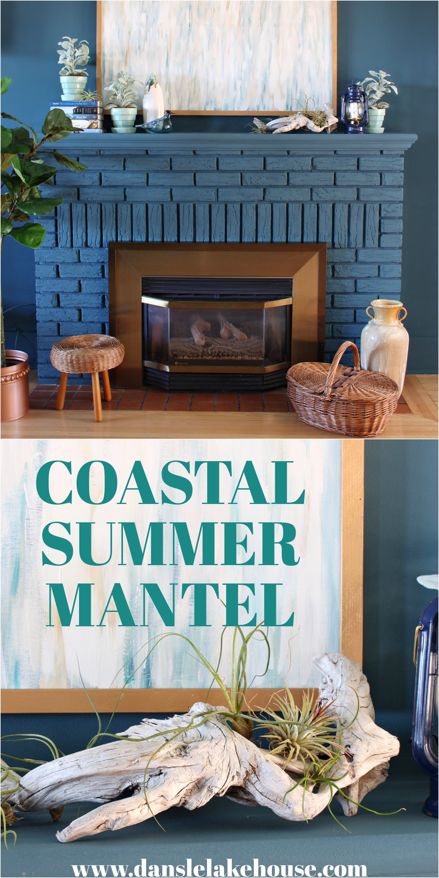 Coastal Summer Mantel Decor