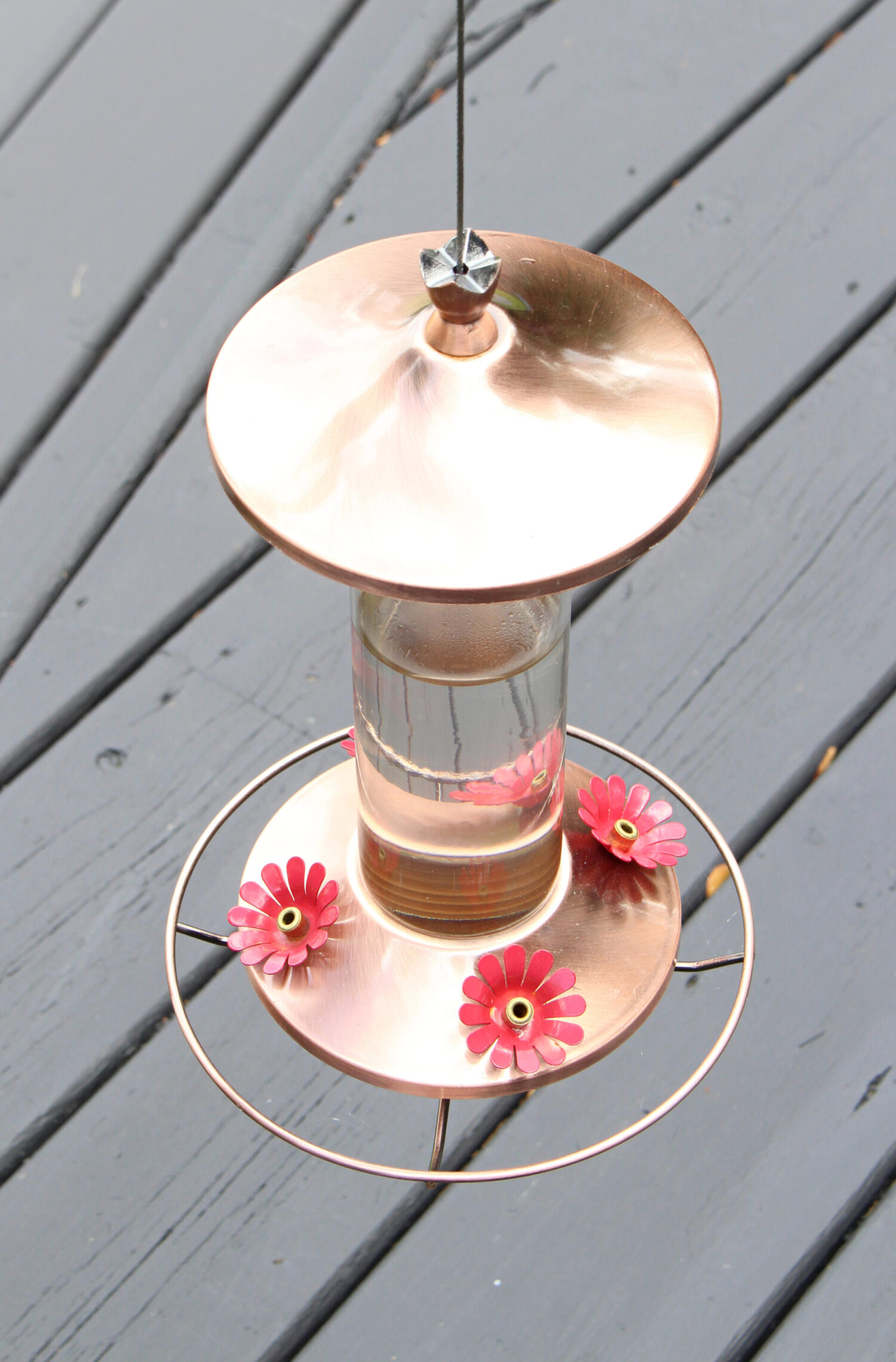 Copper Hummingbird Feeder