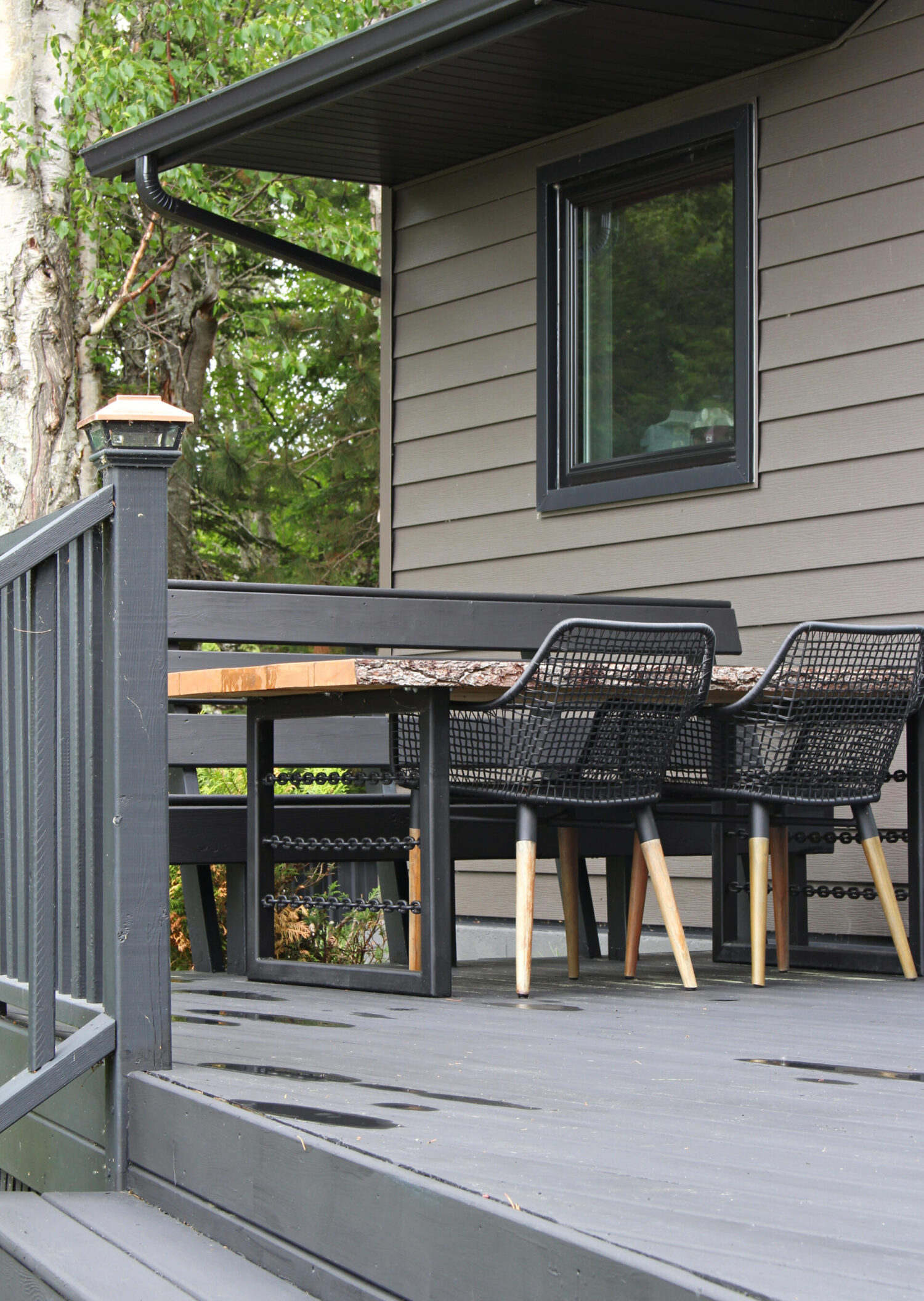 DIY Live Edge Patio Table
