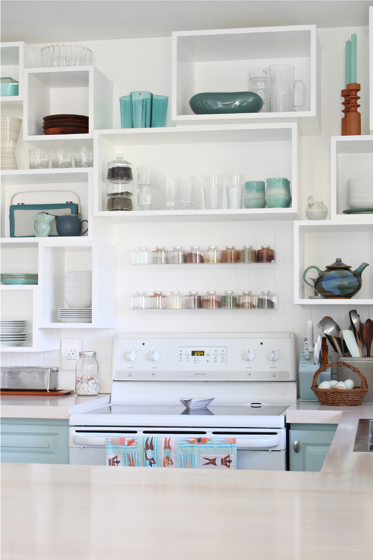 Pale Turquoise Kitchen Cabinets