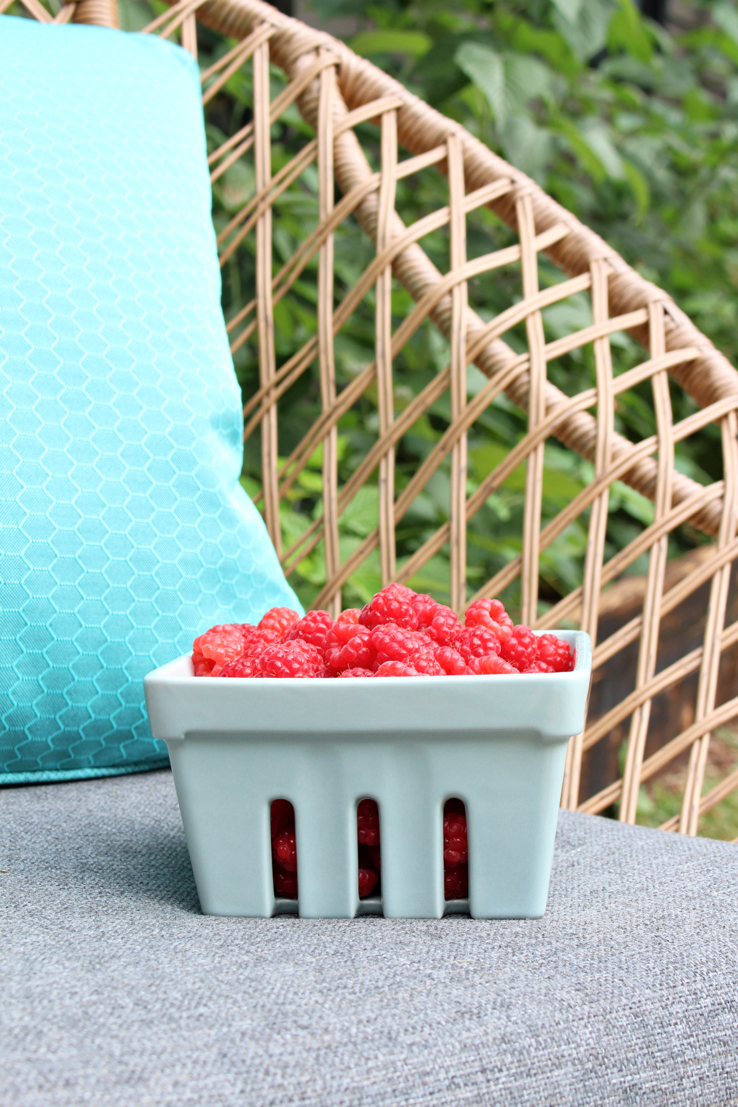Pale Aqua Berry Basket