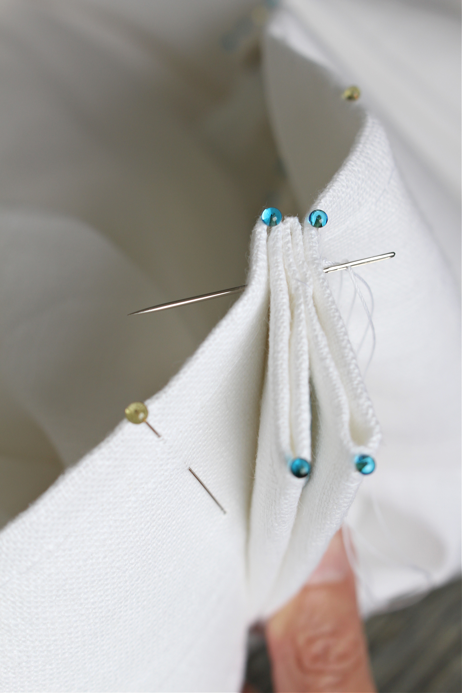 How to Hand Stitch Sew Euro Pleats