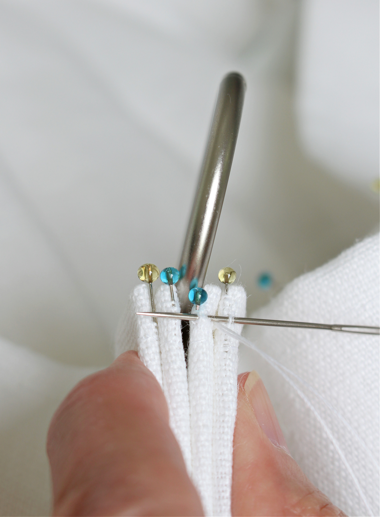 How to Hand Stitch Sew Euro Pleats