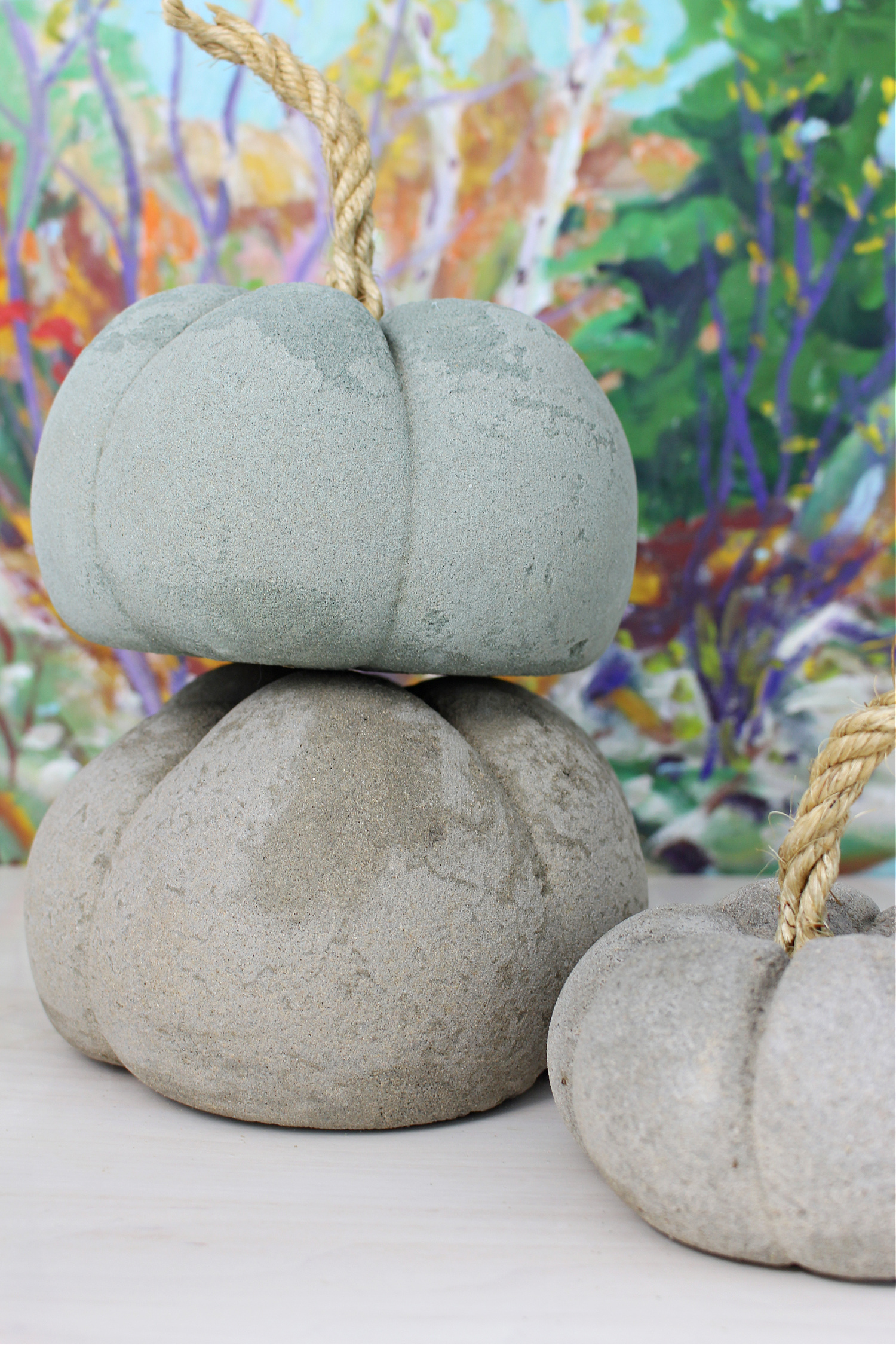 DIY Concrete Pumpkins