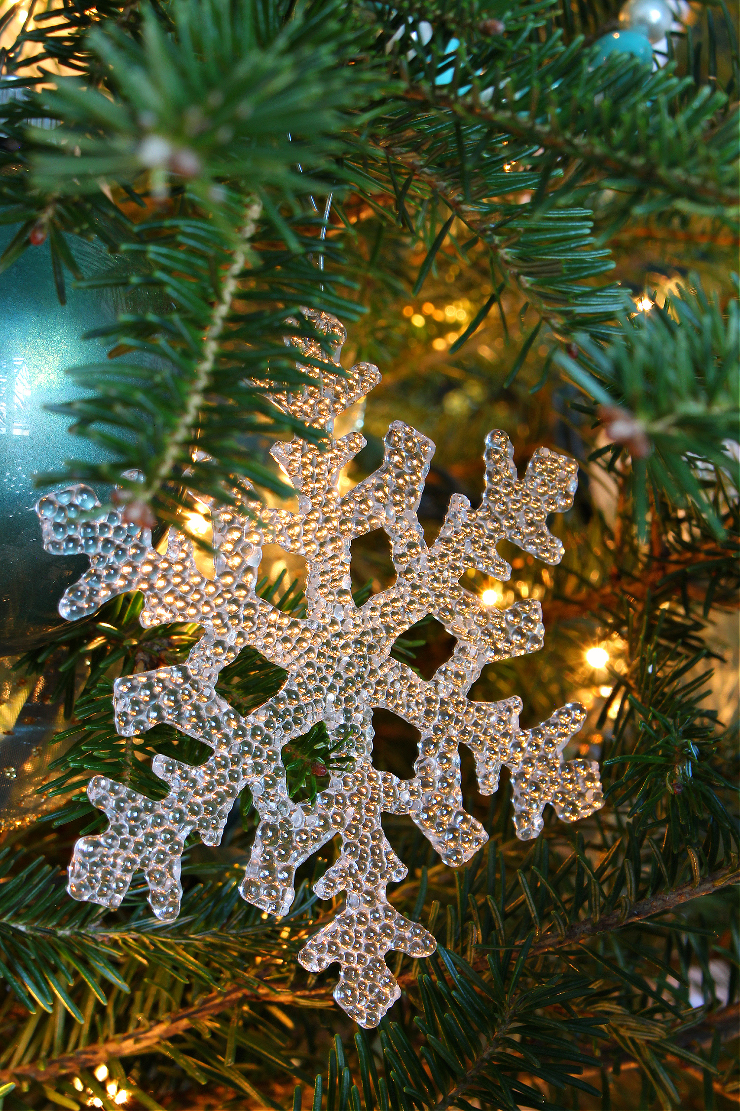 Plastic Snowflake Ornament