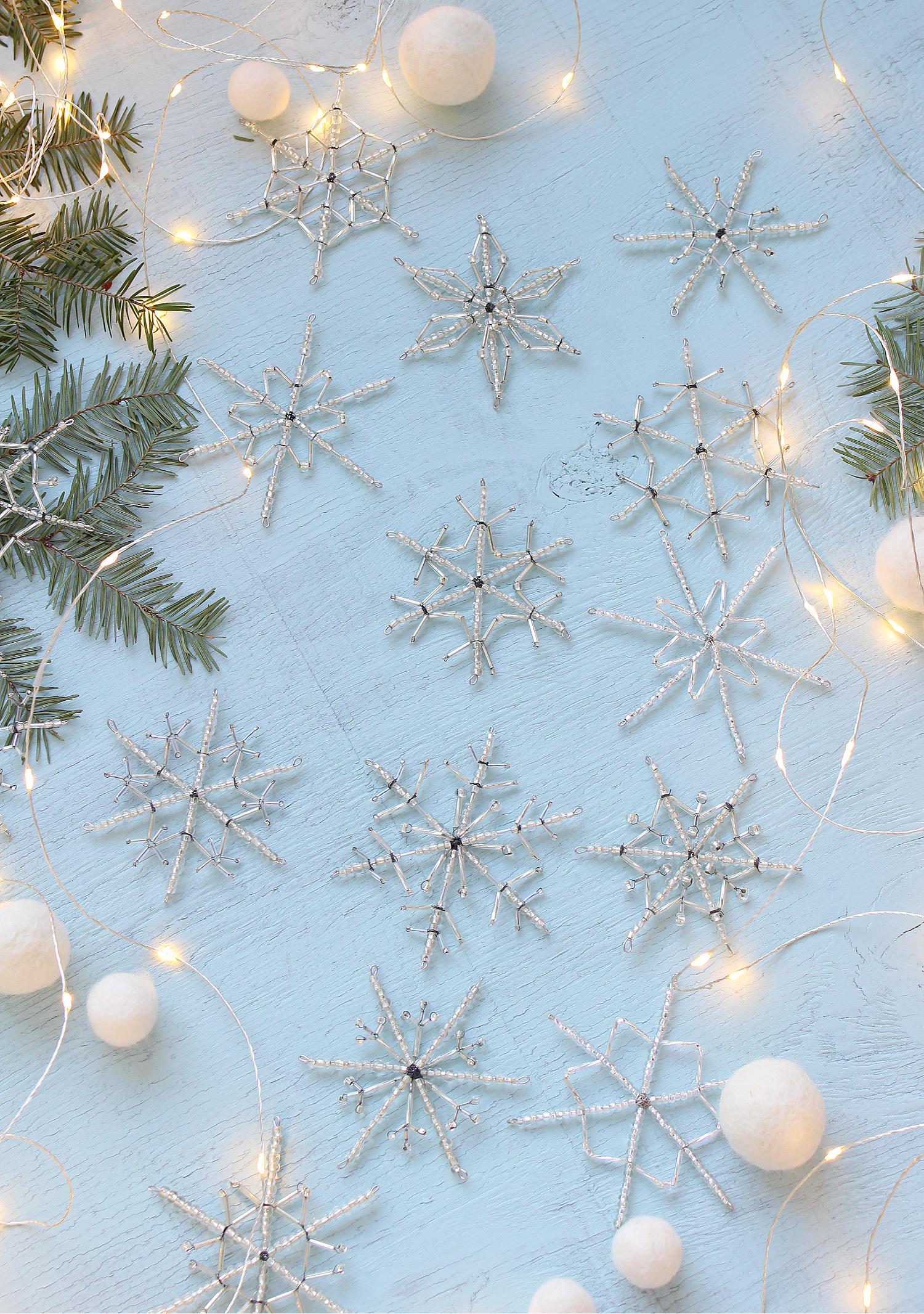 How to Make Beaded Snowflake Ornaments