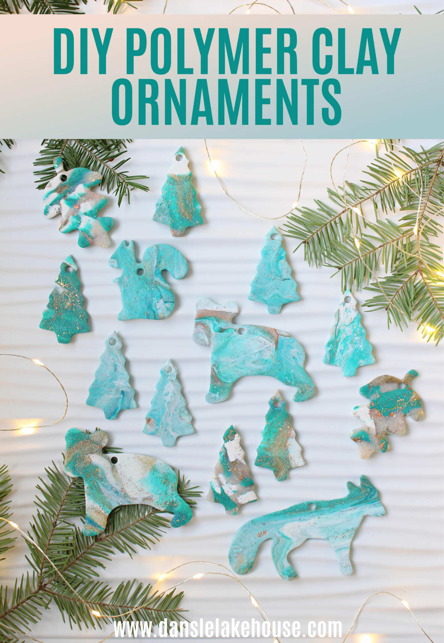 Marbled DIY Polymer Clay Ornaments | Dans le Lakehouse