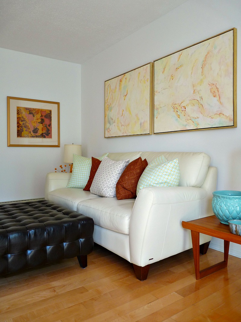 Pastel Colored Diptych Paintings
