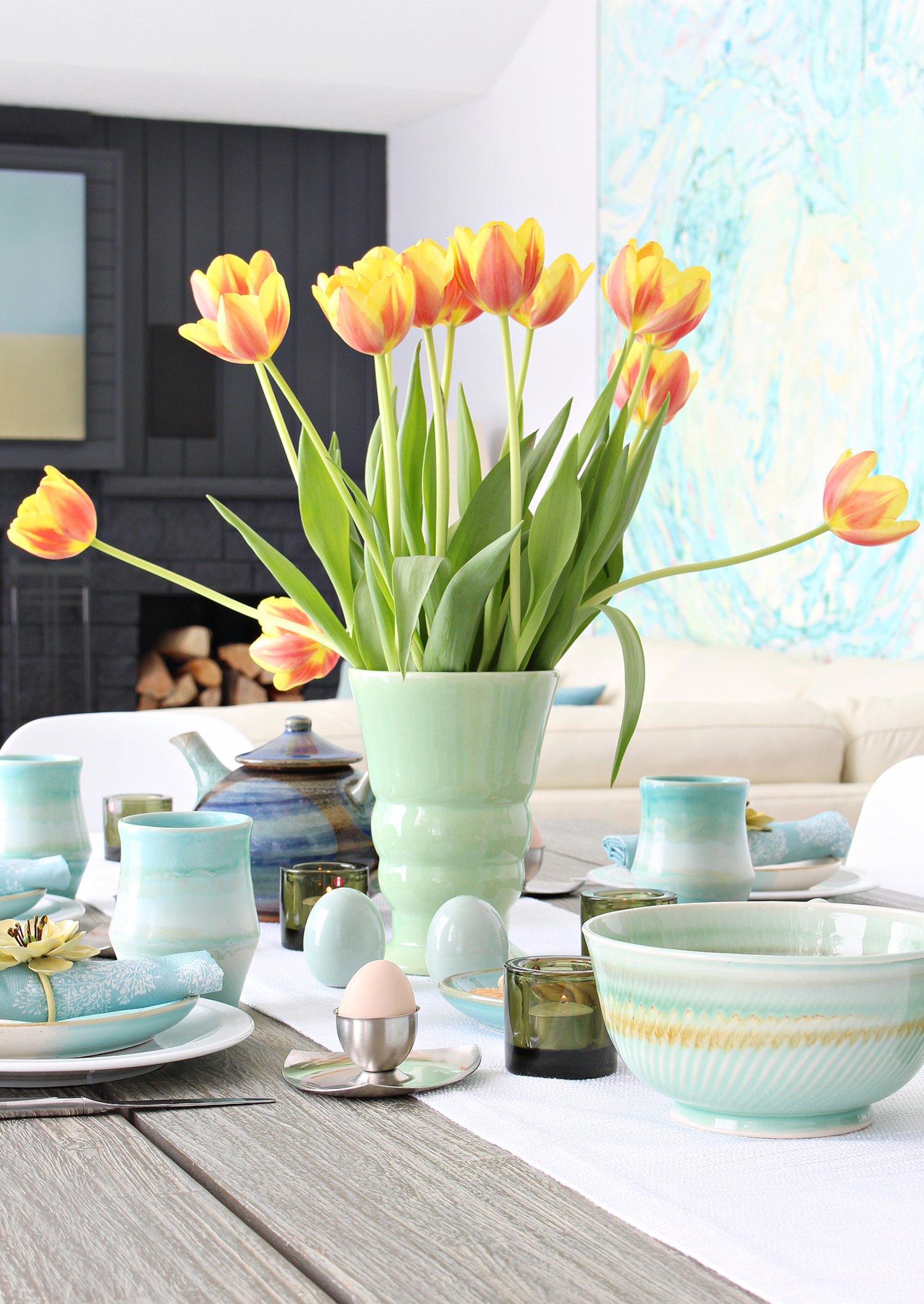 Vintage Spring Table Setting Decor