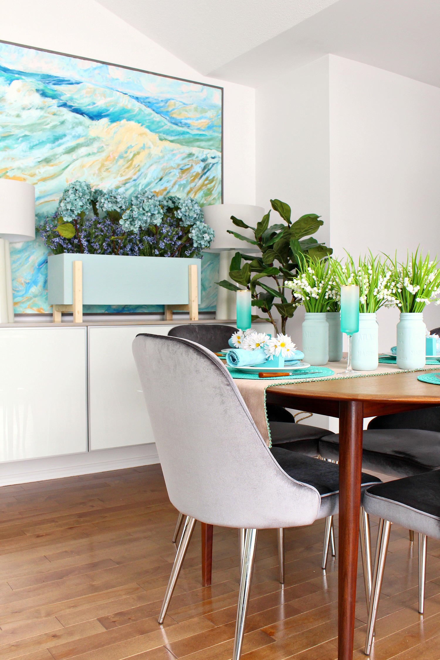 Faux Flowers Spring Decor
