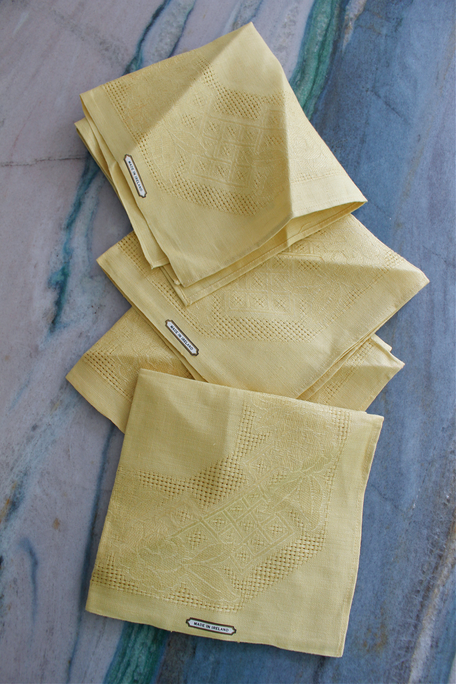 Straw Yellow Irish Linen Napkins