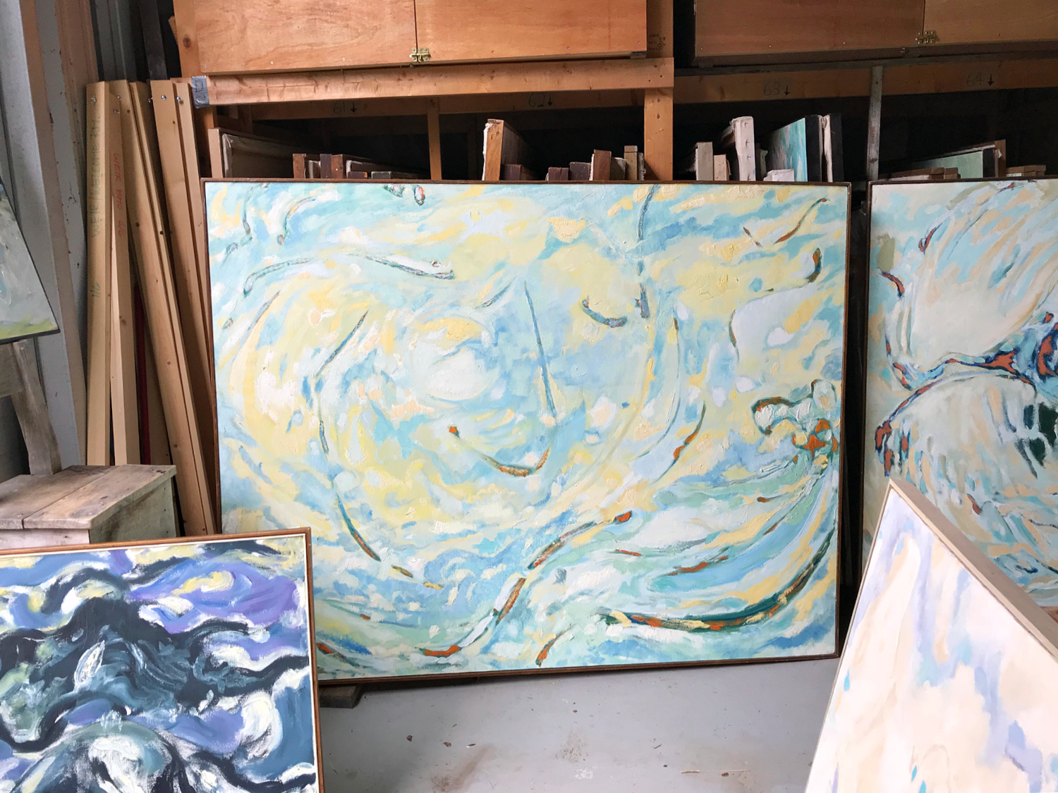 Turquoise Abstract Painting