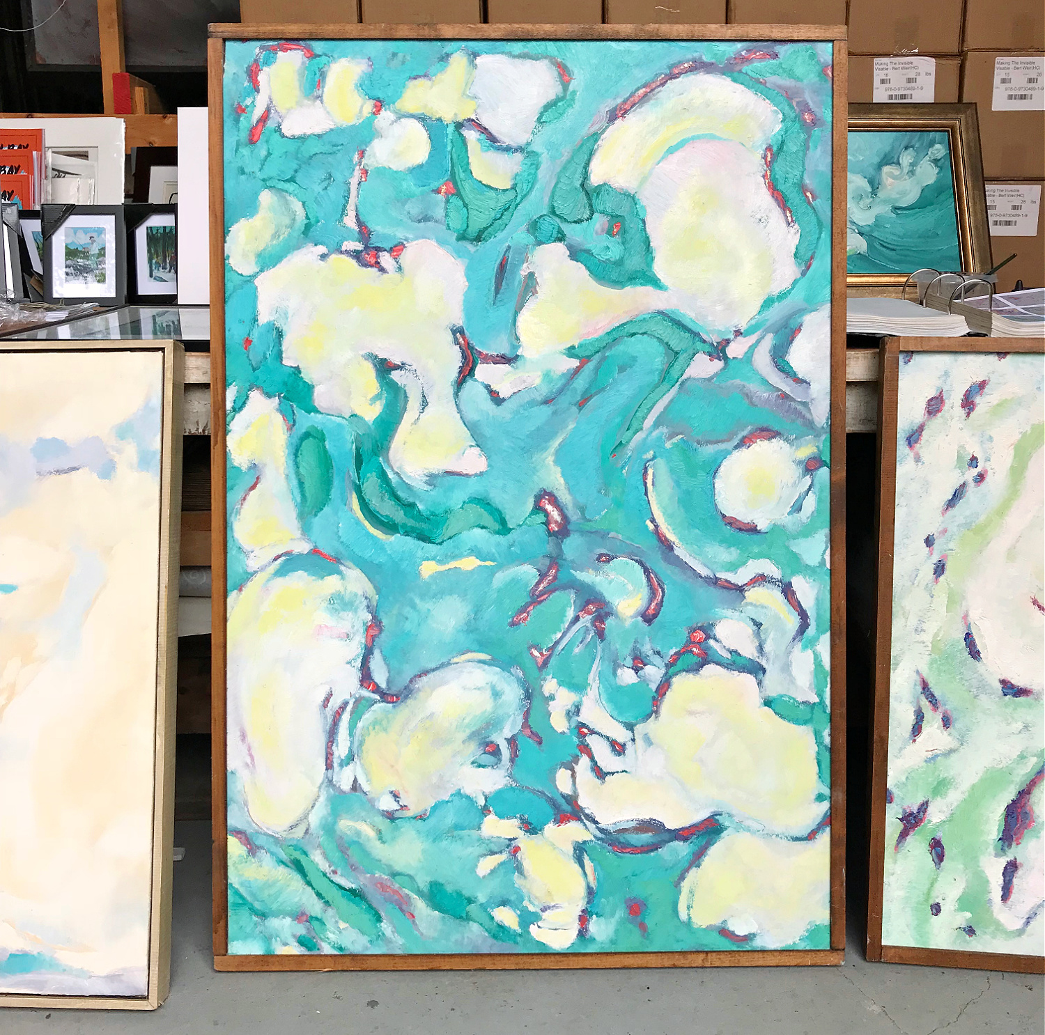 Turquoise Abstract Painting