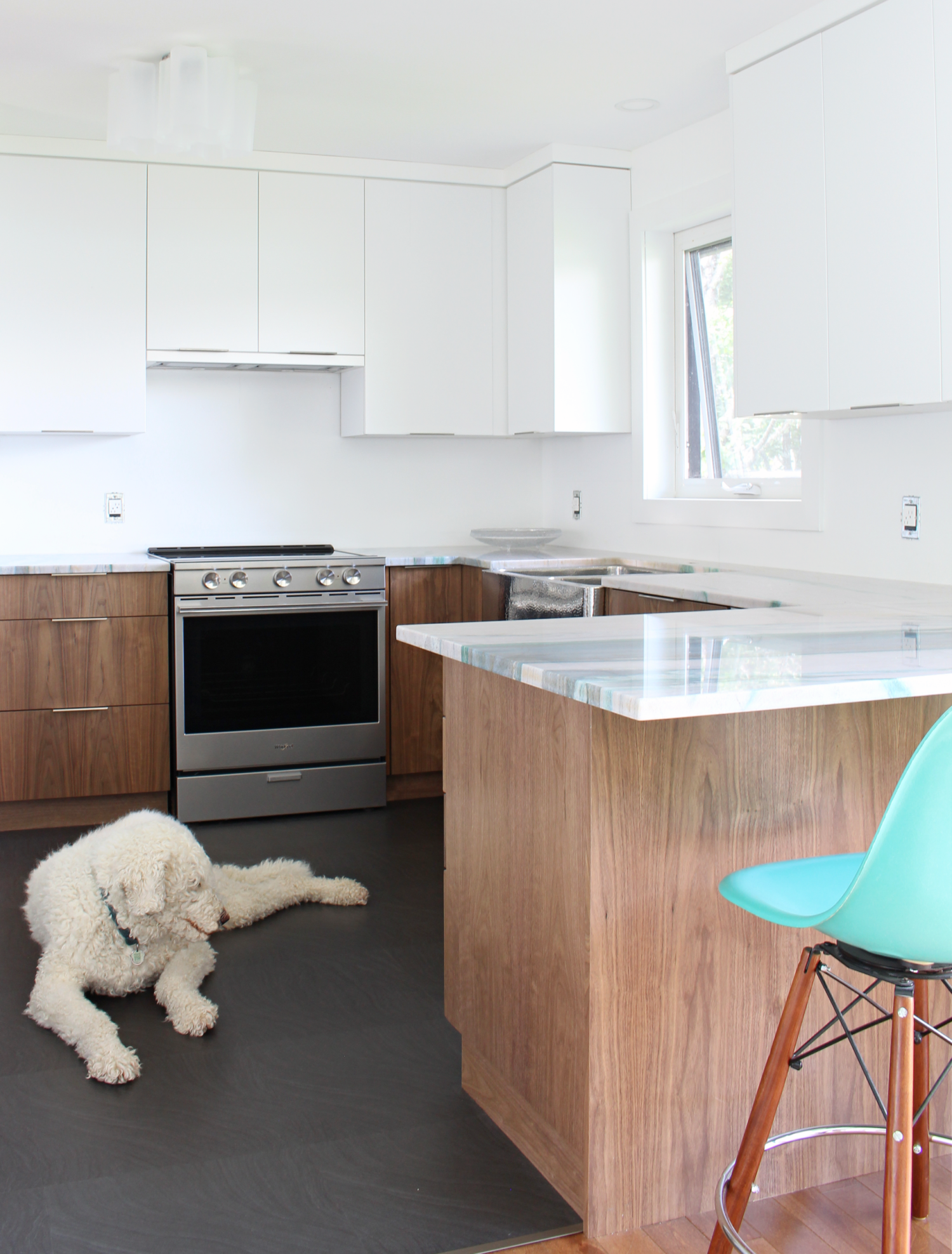 Walnut Cabinetry in Kitchen Renovation