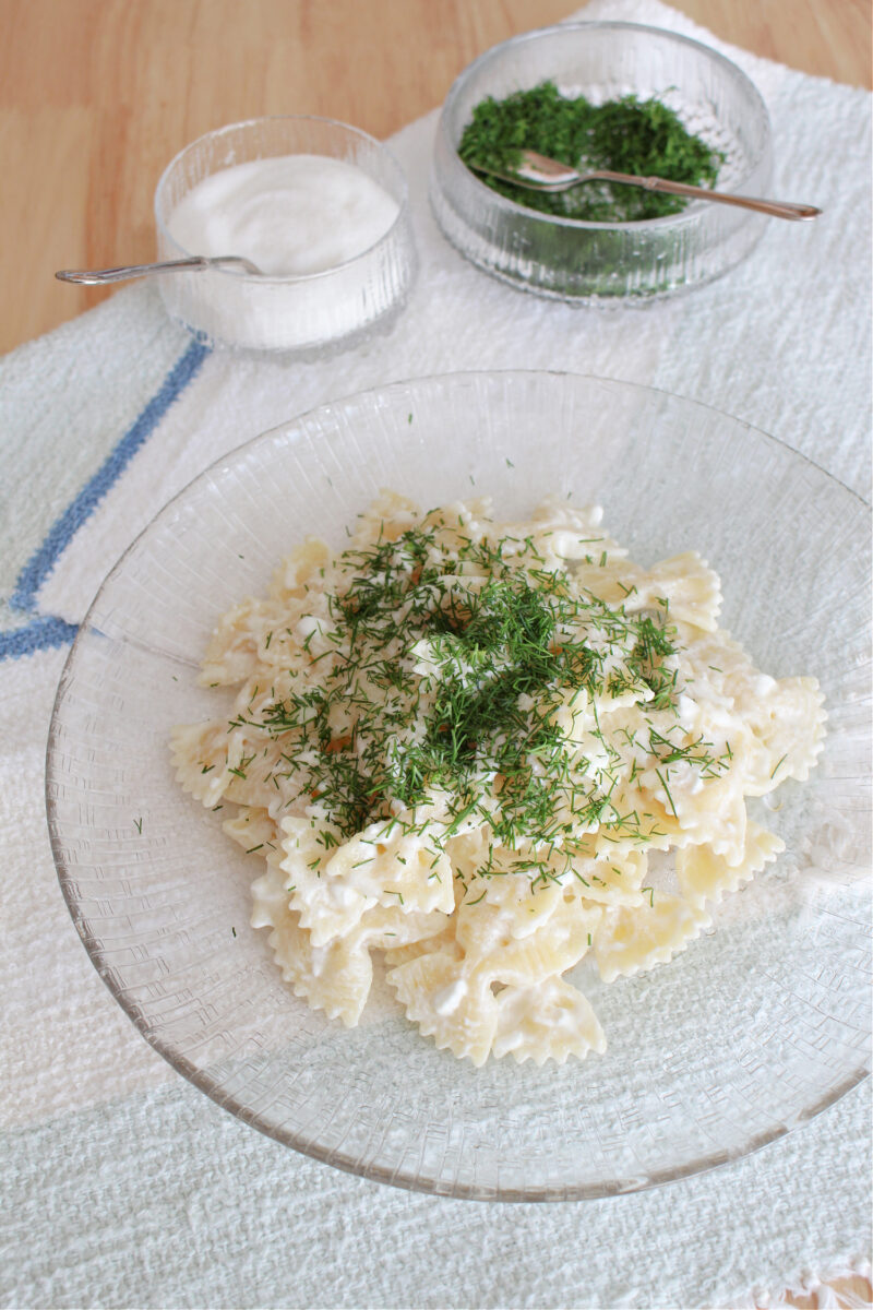 Hungarian Cottage Cheese Pasta with Fresh Dill