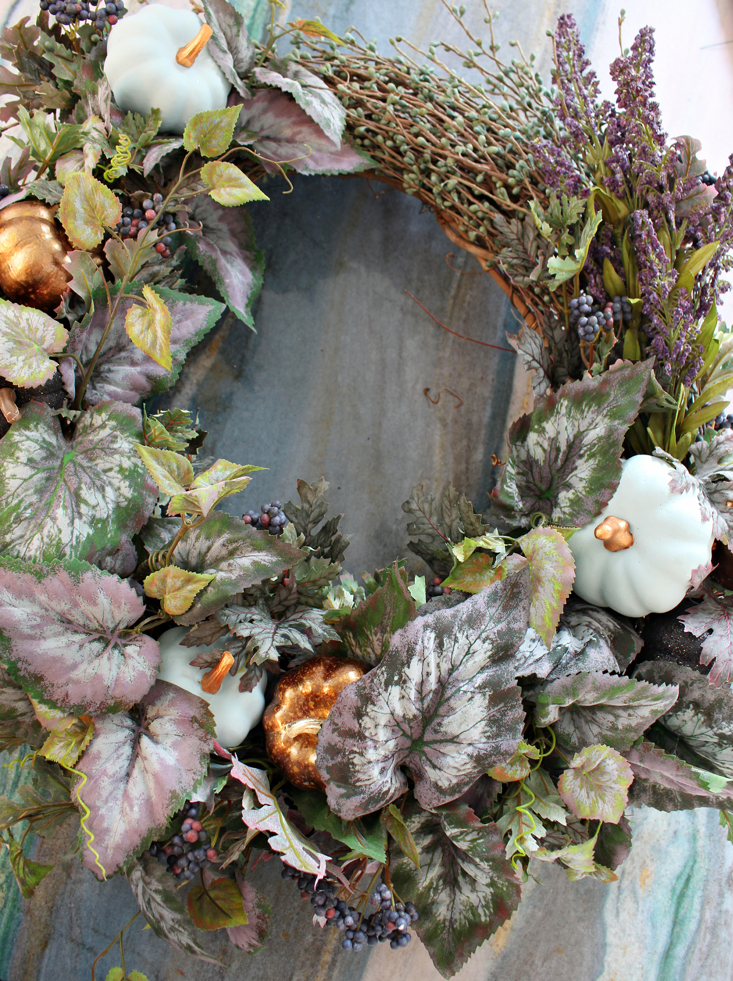 How to Attach Pumpkins to a Wreath