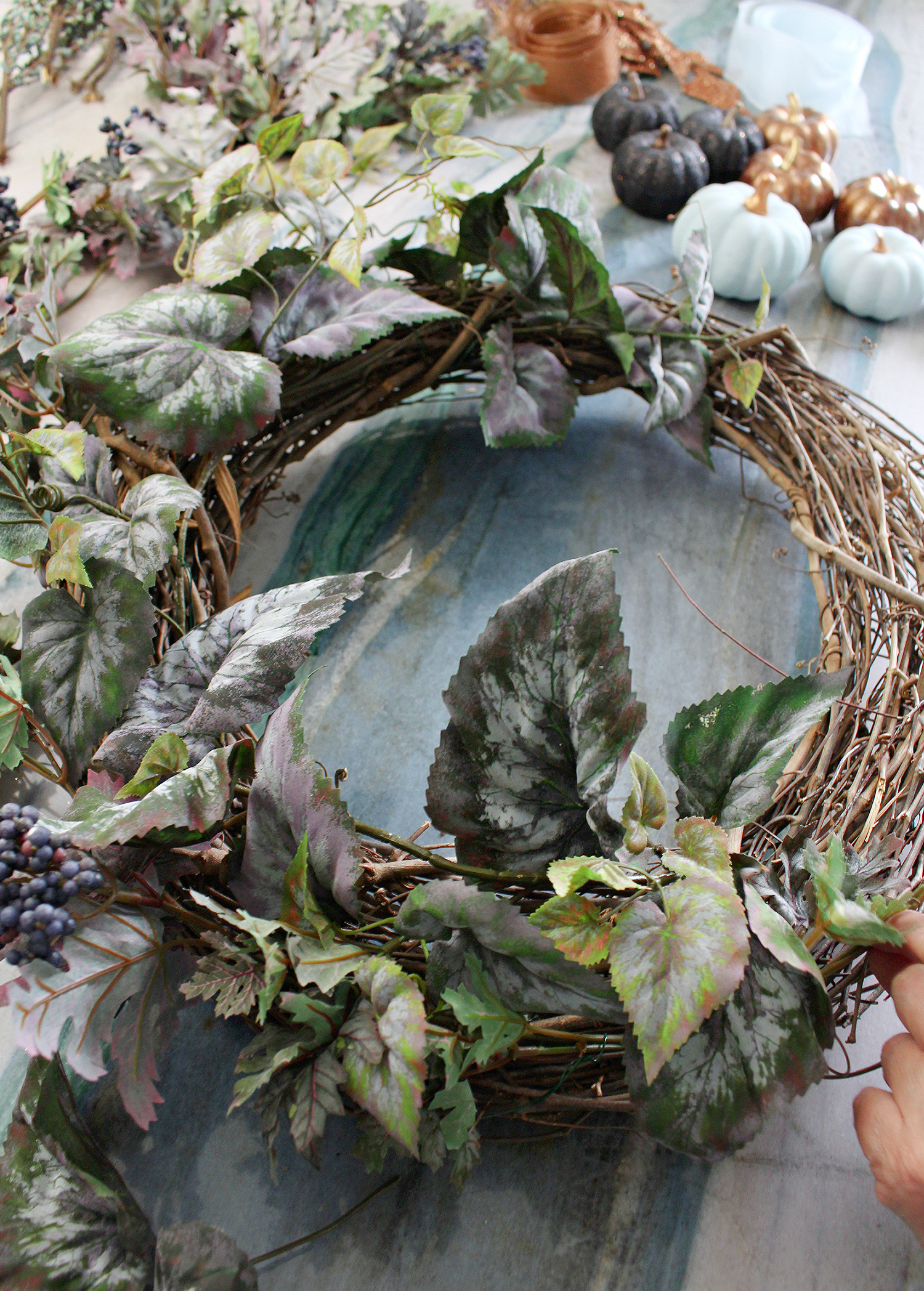 How to Add Picks to Grapevine Wreath