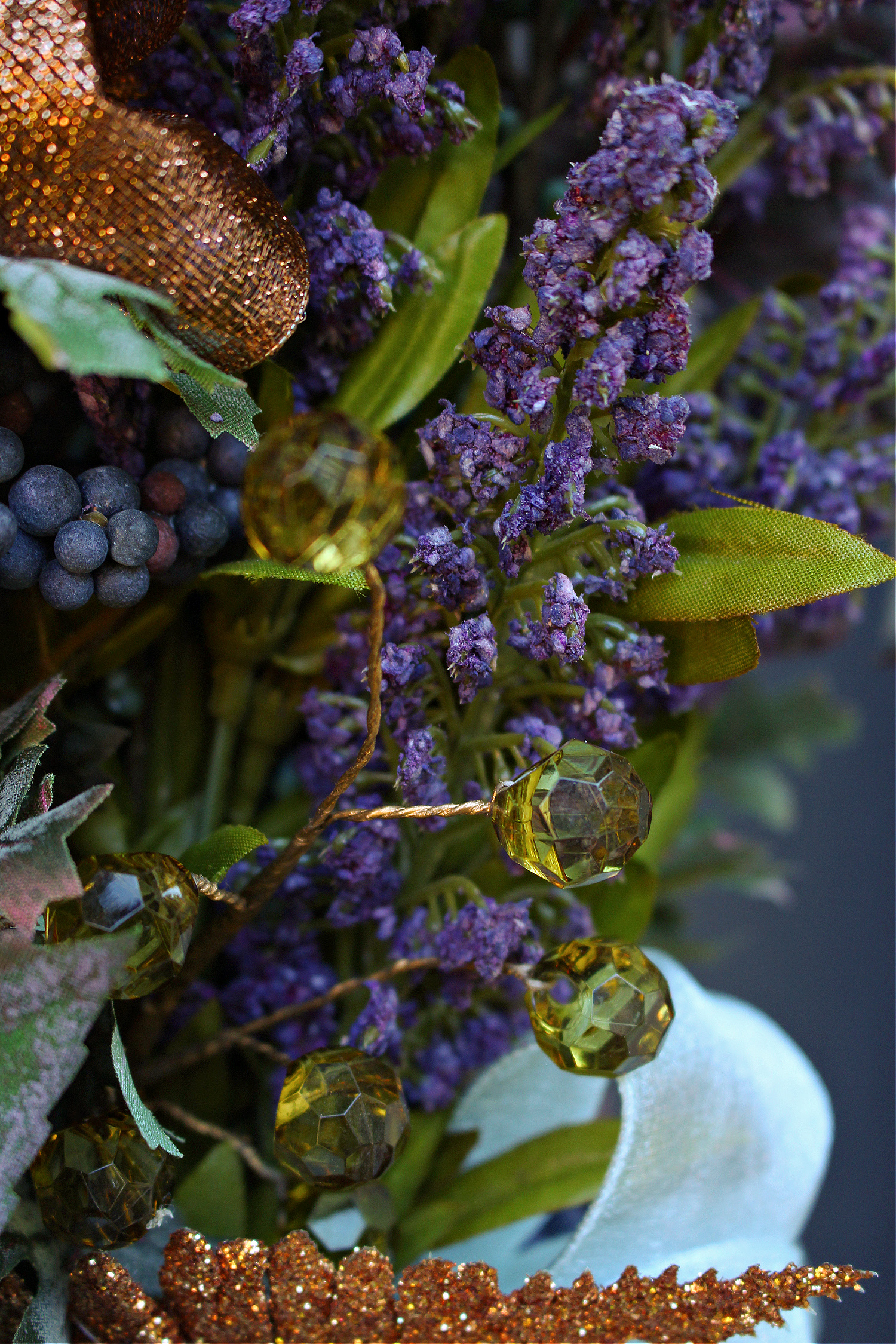 Green Faceted Wreath Picks
