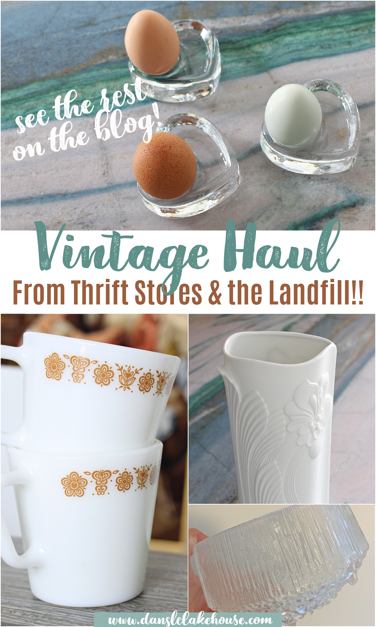 Vintage Haul from the Thrift Store and the Landfill. Check out the blog to see the rest of these vintage home decor finds. 