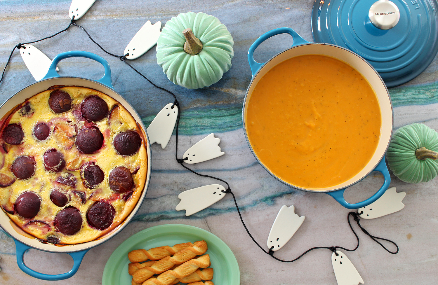 Ceramic Ghost Garland