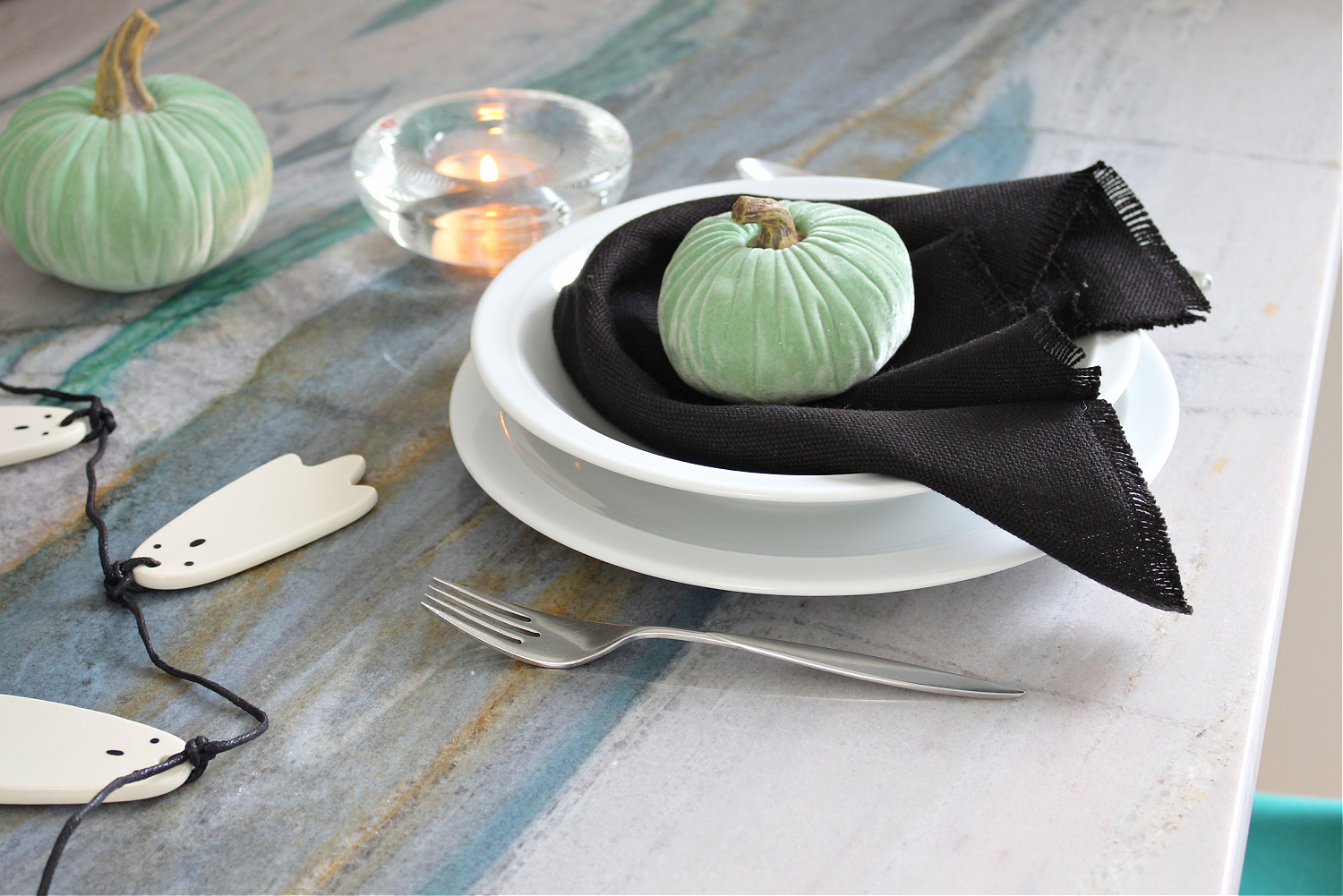 Pale Green Modern Halloween Decor